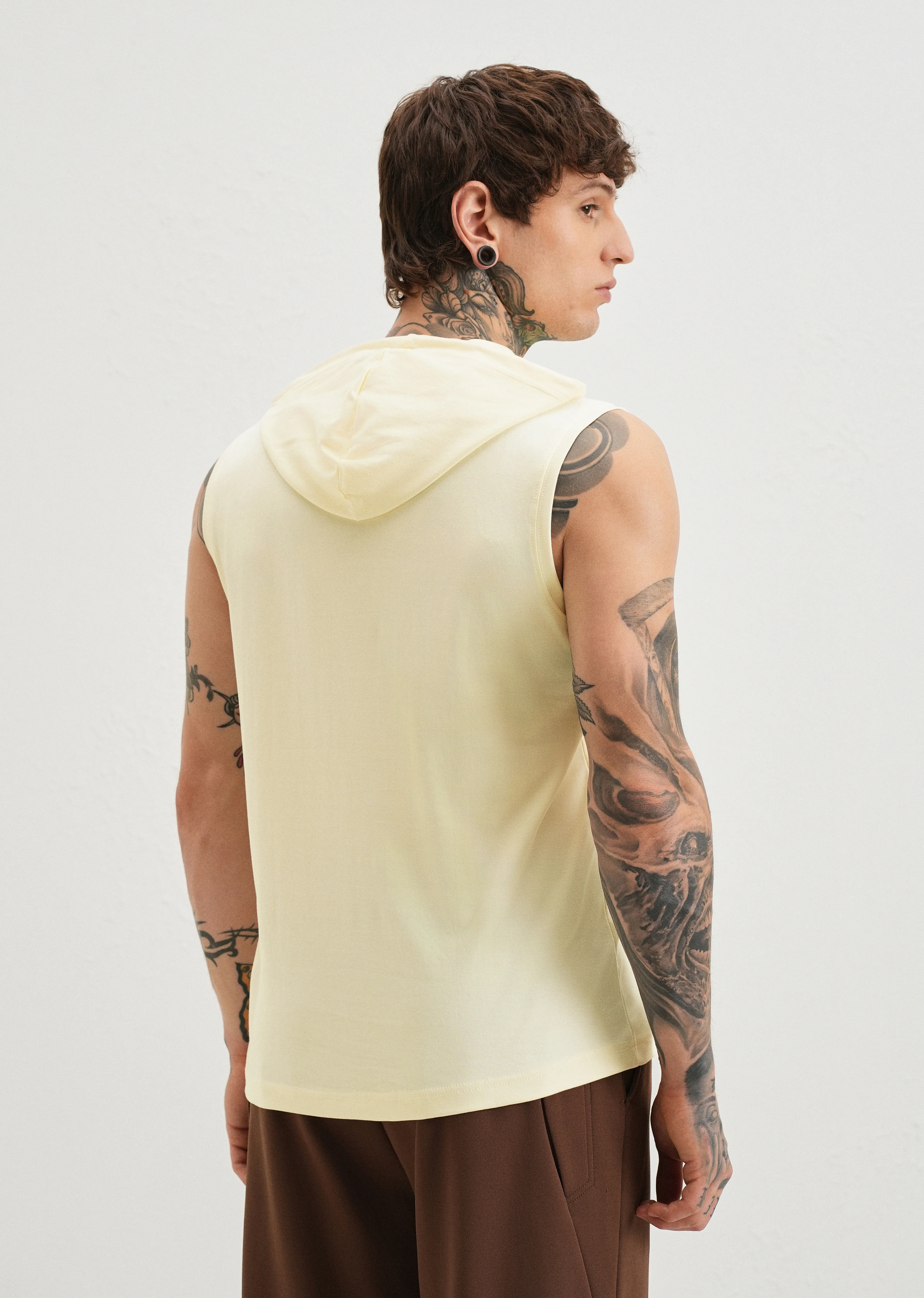 Butter Cream Printed Hoodie Tank - Image 2
