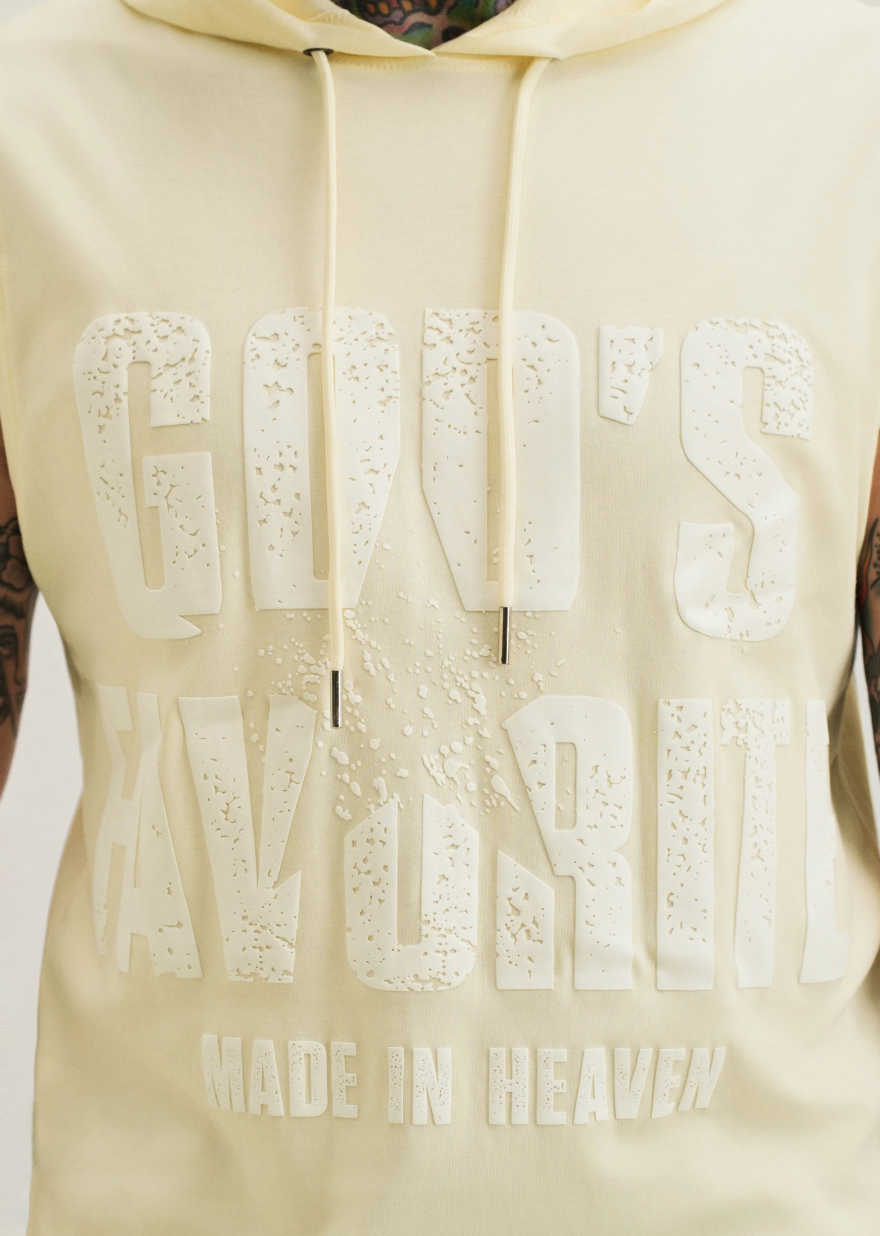 Butter Cream Printed Hoodie Tank - Image 5
