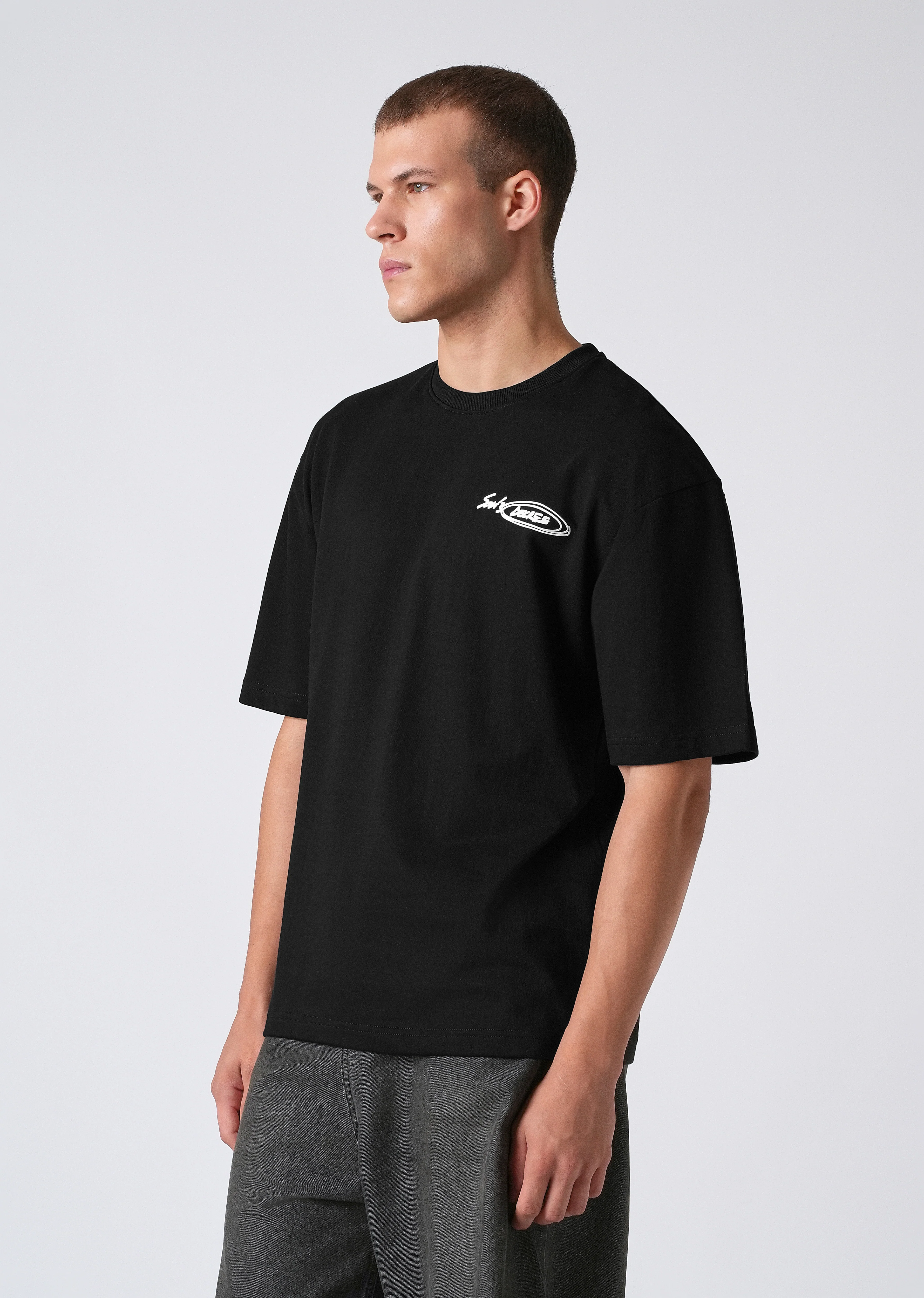 Charcoal Black Oversized T-shirt - Image 4