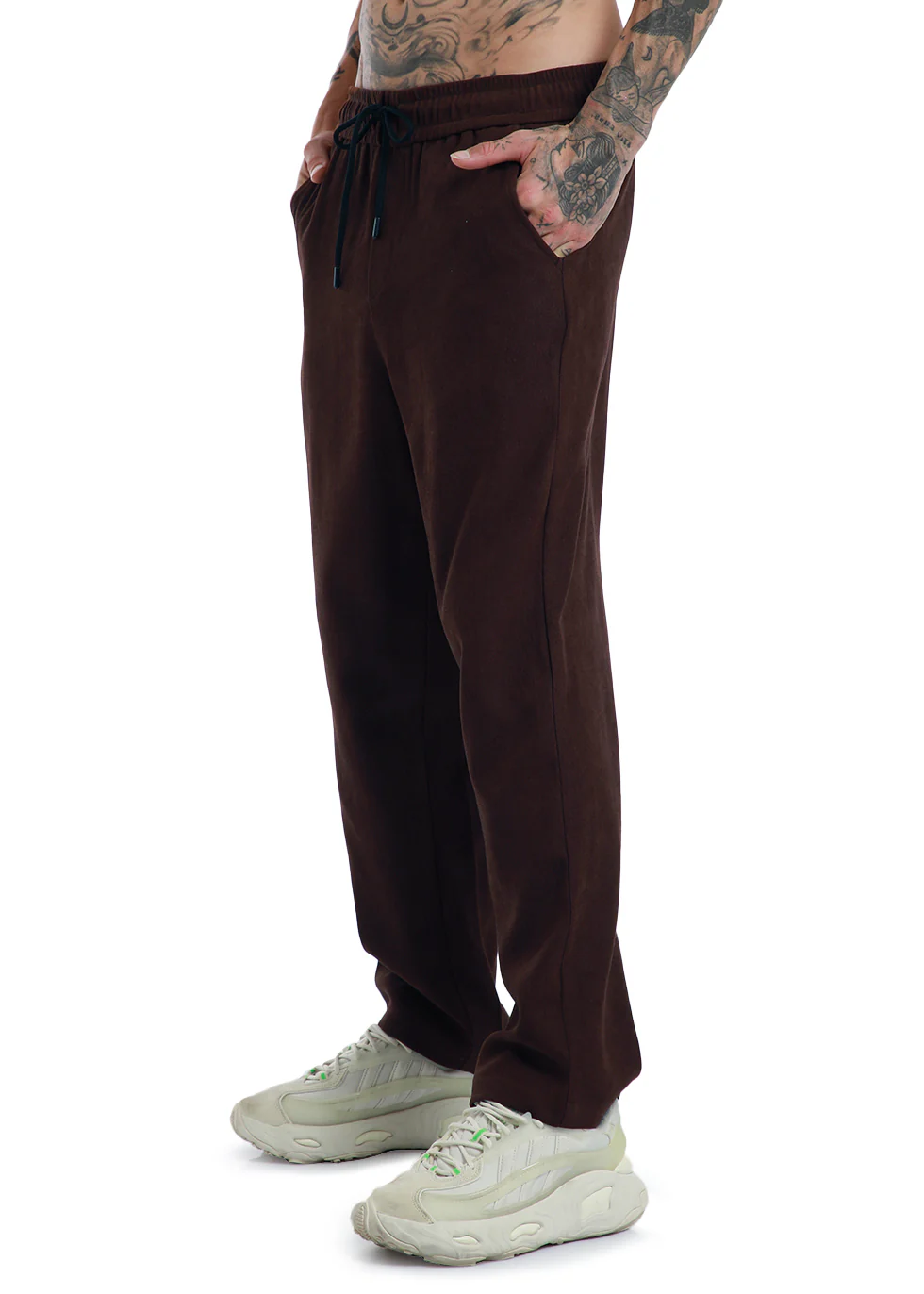 Chocolate Brown Thin-Corduroy Trousers - Image 4