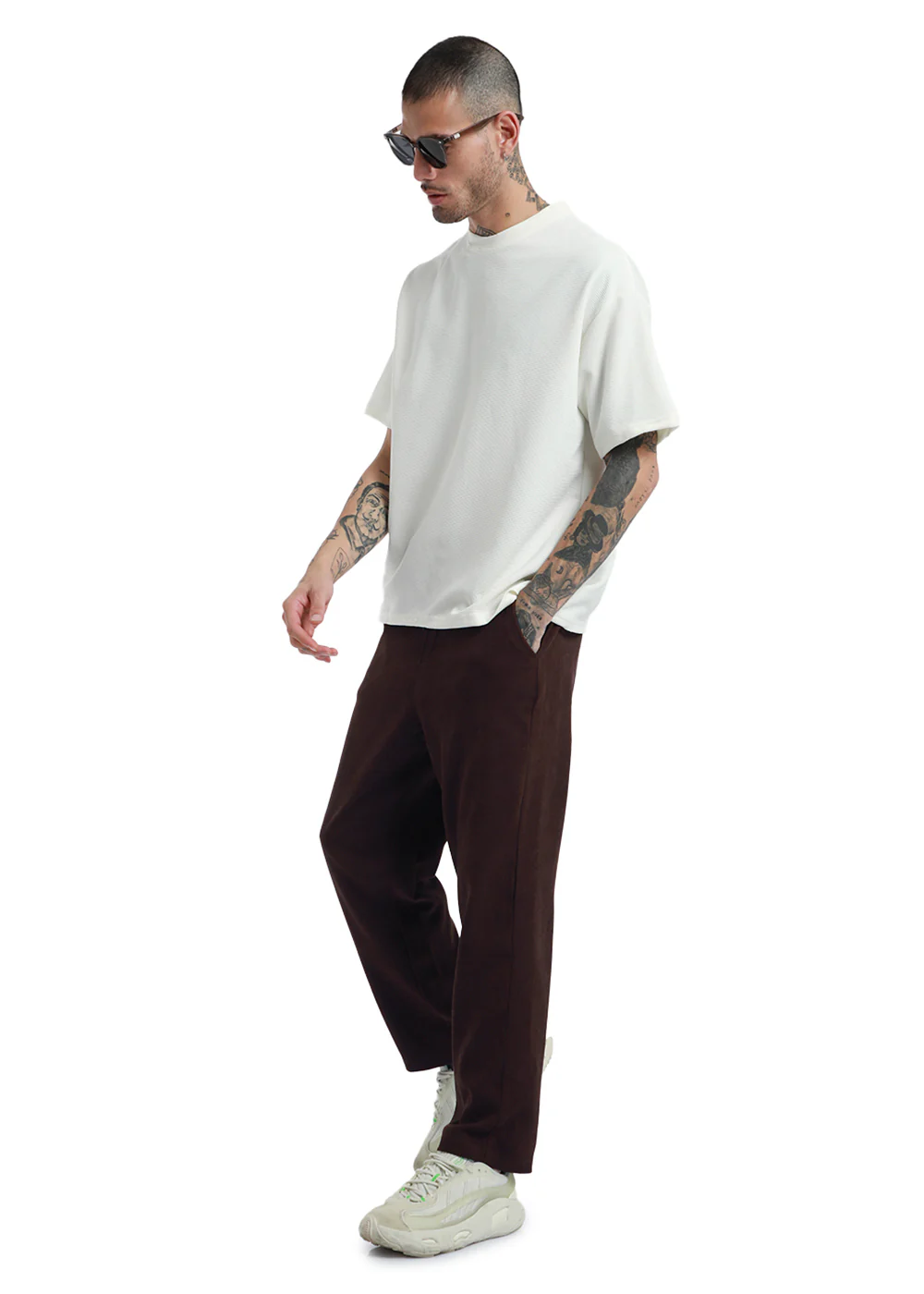 Chocolate Brown Thin-Corduroy Trousers - Image 7