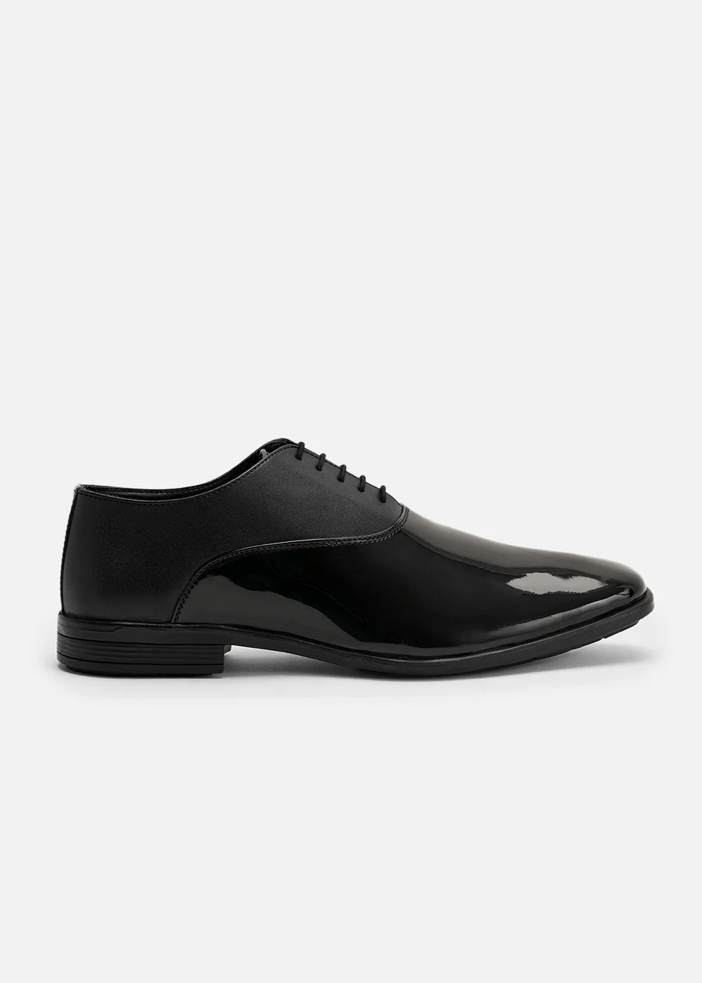 Classic Black Gloss Oxford Shoes - Image 2