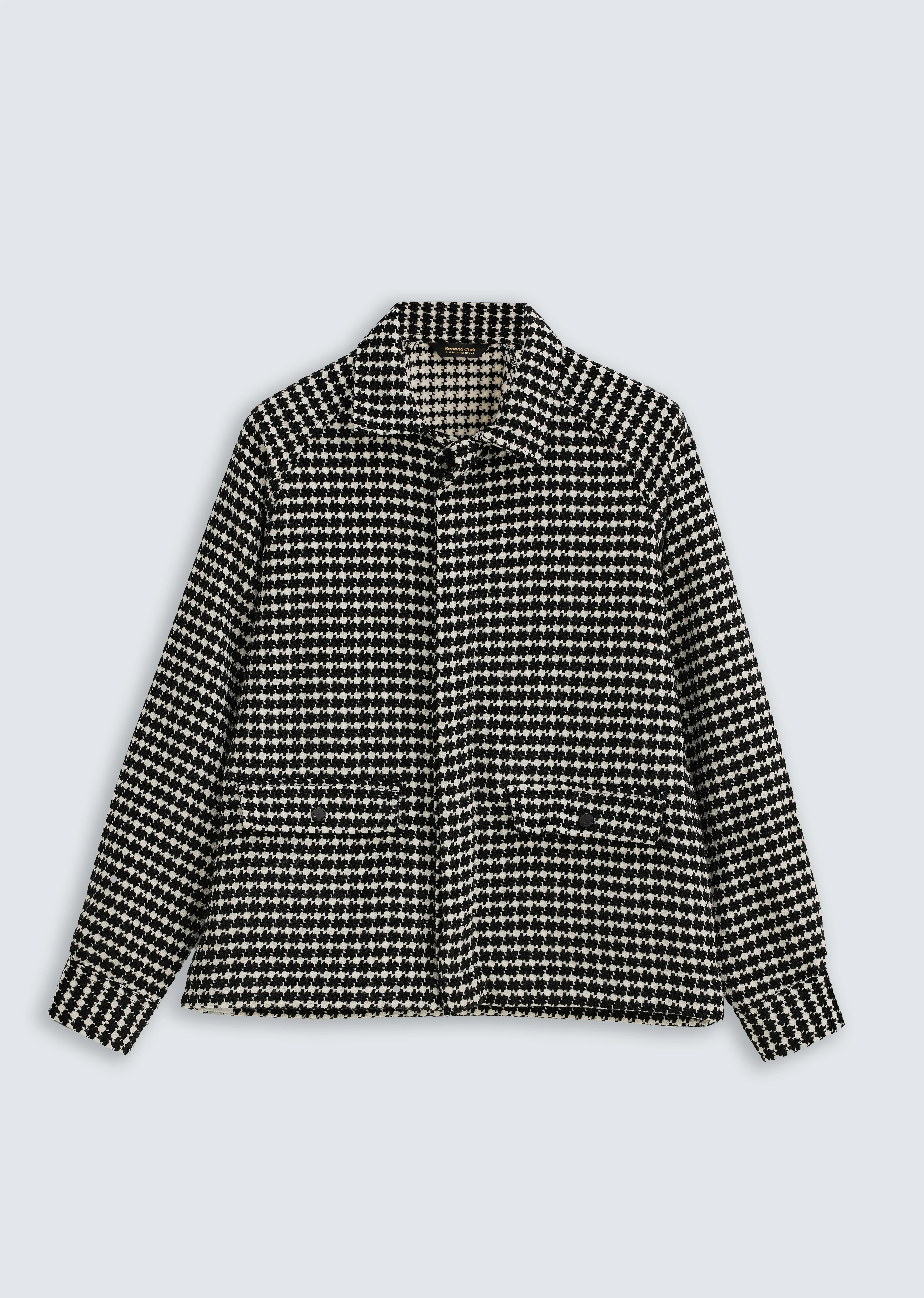 Classic Black Houndstooth Shacket - Image 2