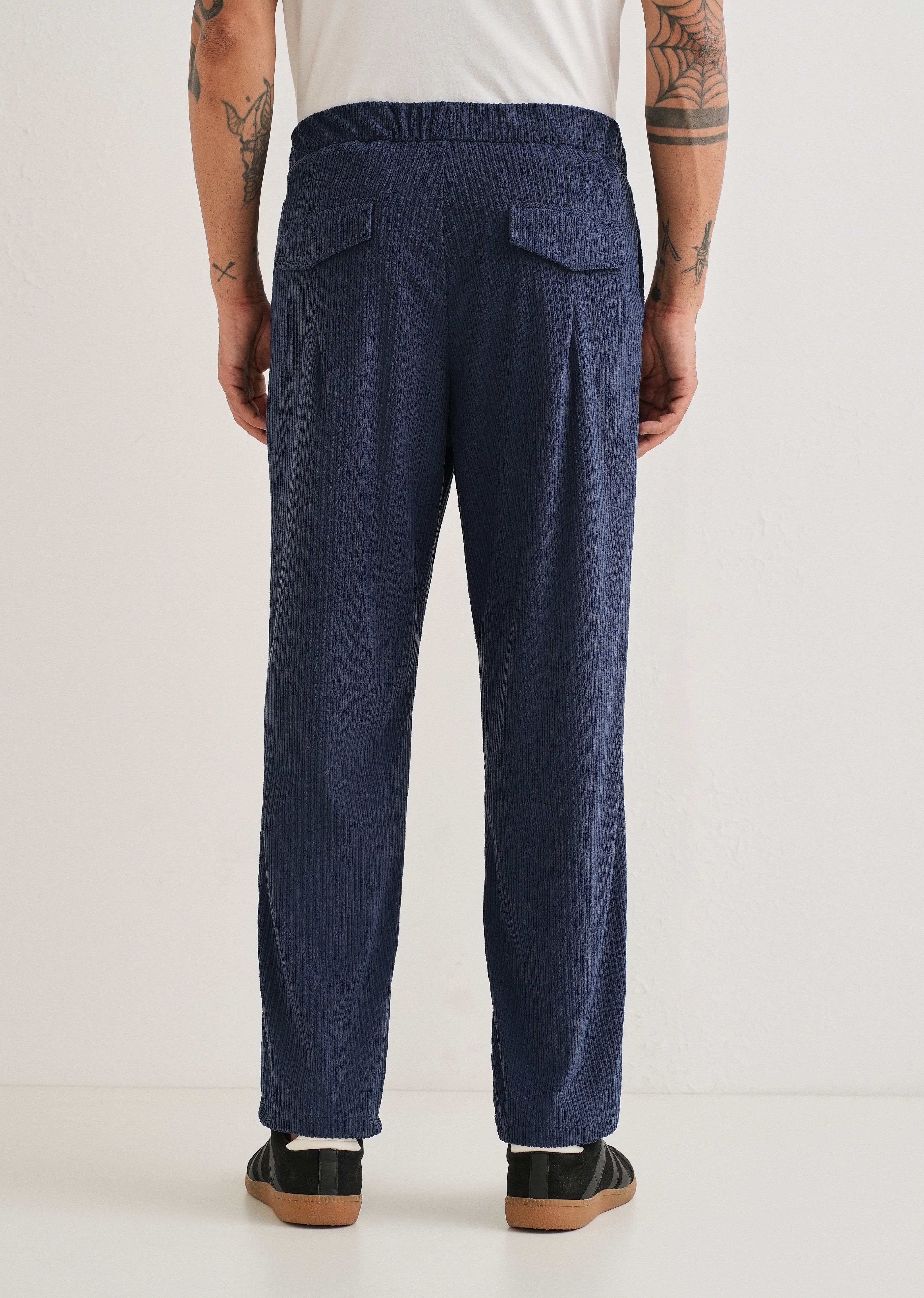 Classic Blue Drawstring Corduroy Pant - Image 2