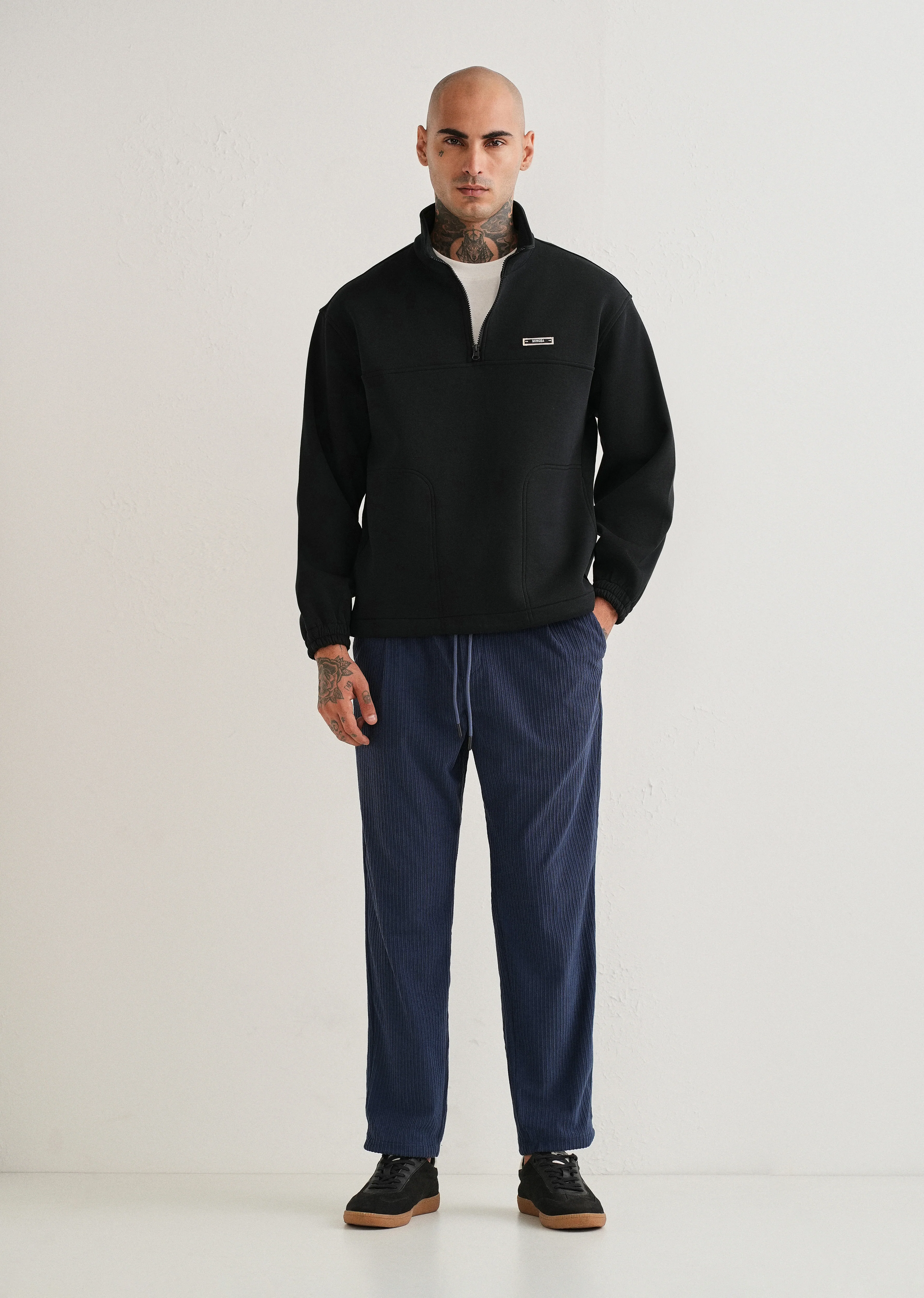Classic Blue Drawstring Corduroy Pant - Image 6