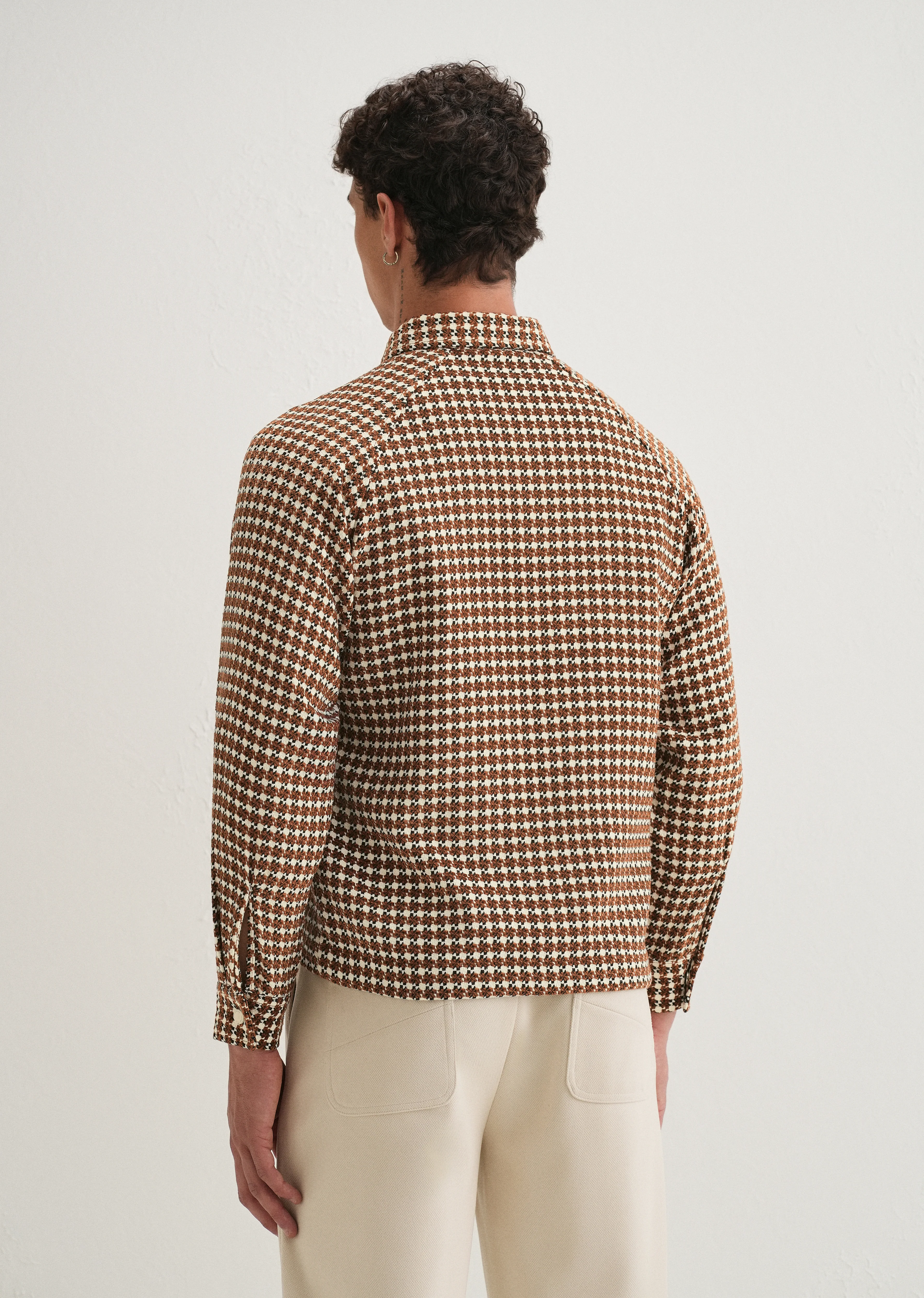 Classic Brown Houndstooth Shacket - Image 3