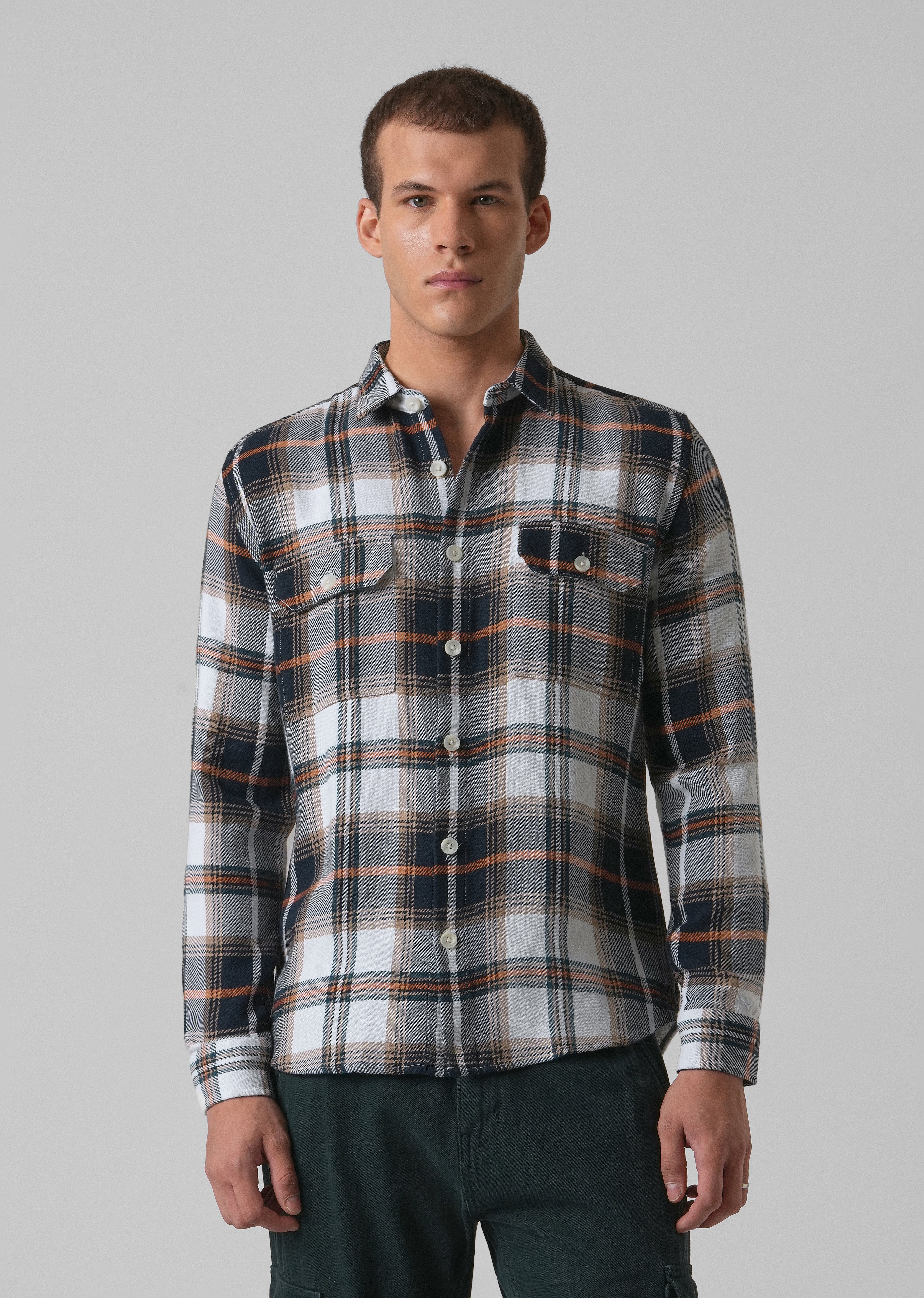 Classic Brushed Cotton Check Shirt - Image 3