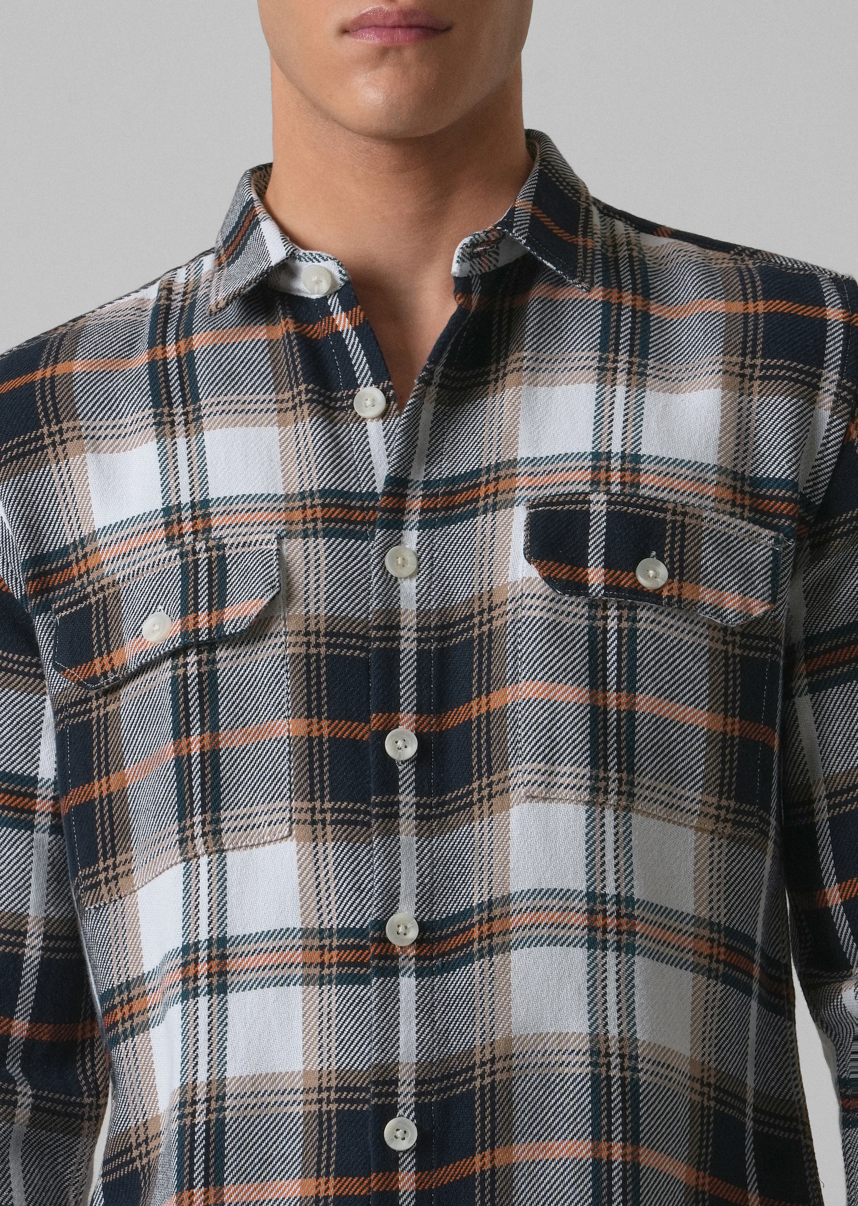 Classic Brushed Cotton Check Shirt - Image 5