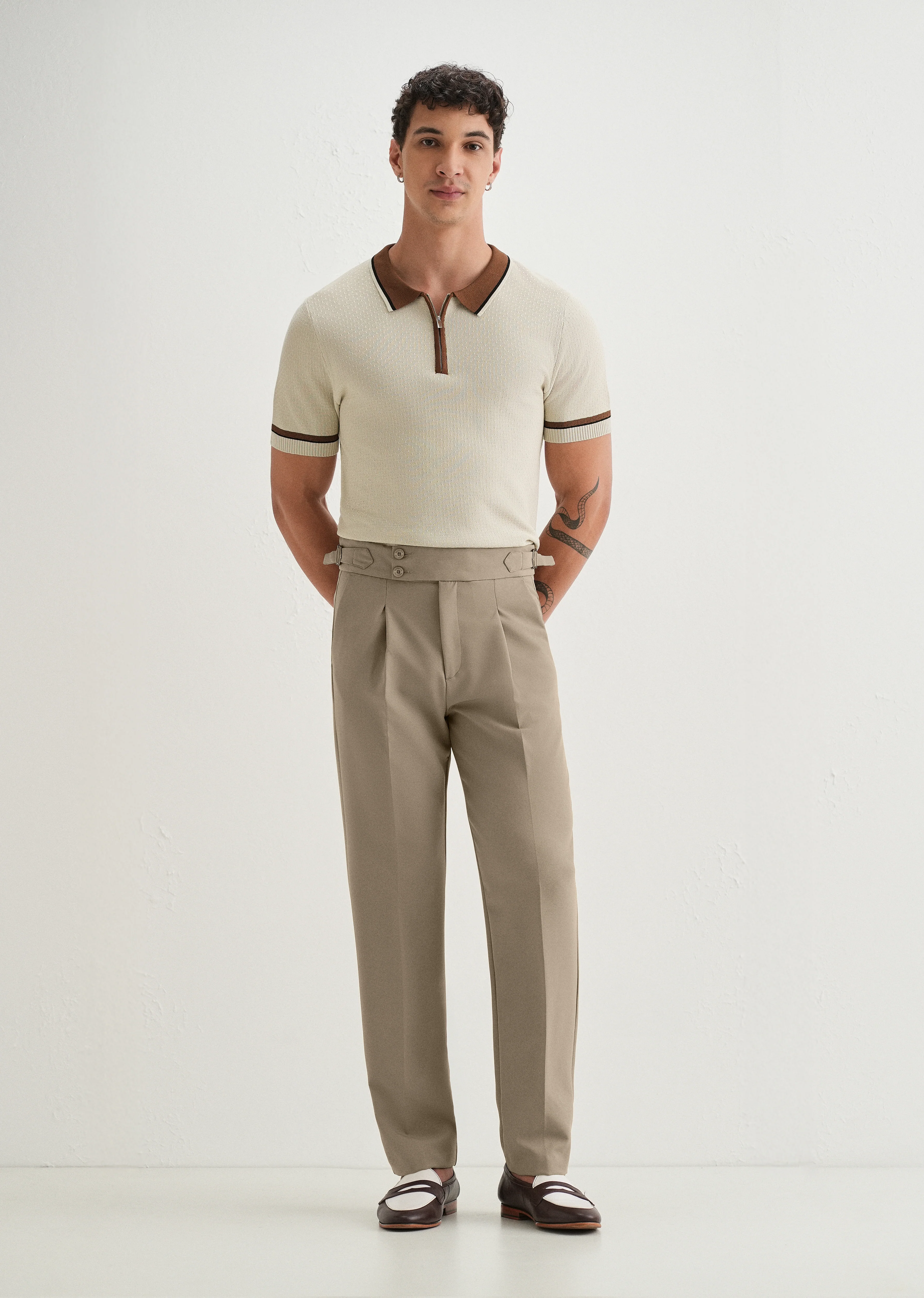 Classic Tan Pleated Gurkha Pant - Image 7