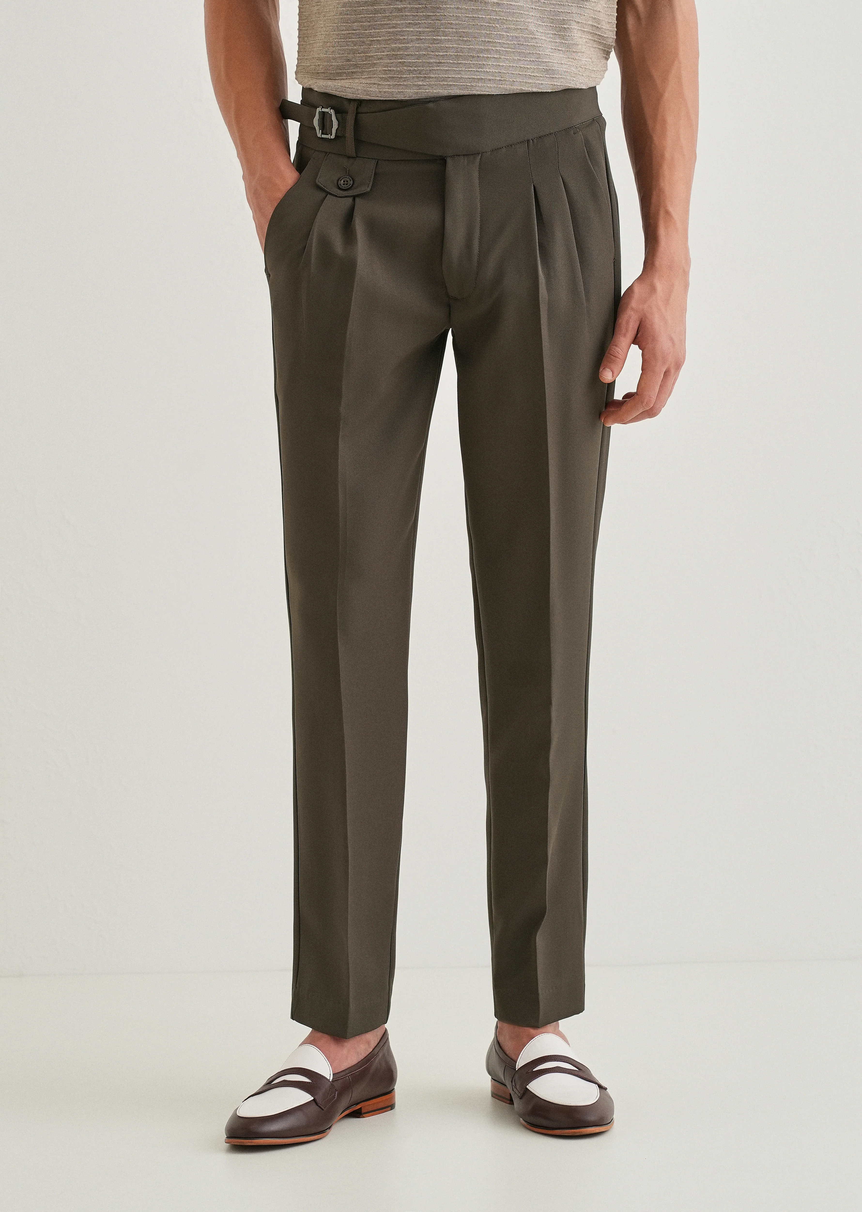 Cloudy Brown Gurkha Pant - Image 3