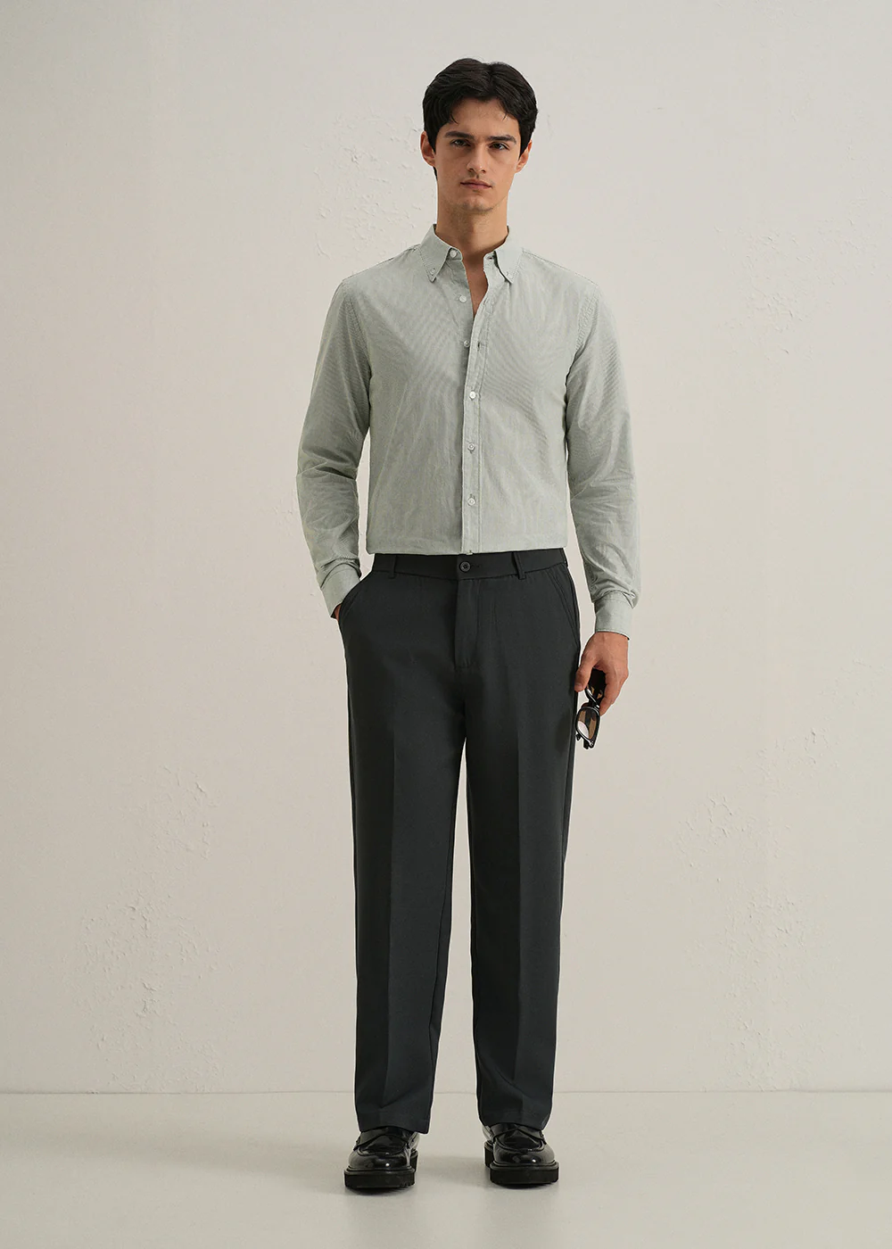 Clover Green Pin Striped Shirt - Image 6