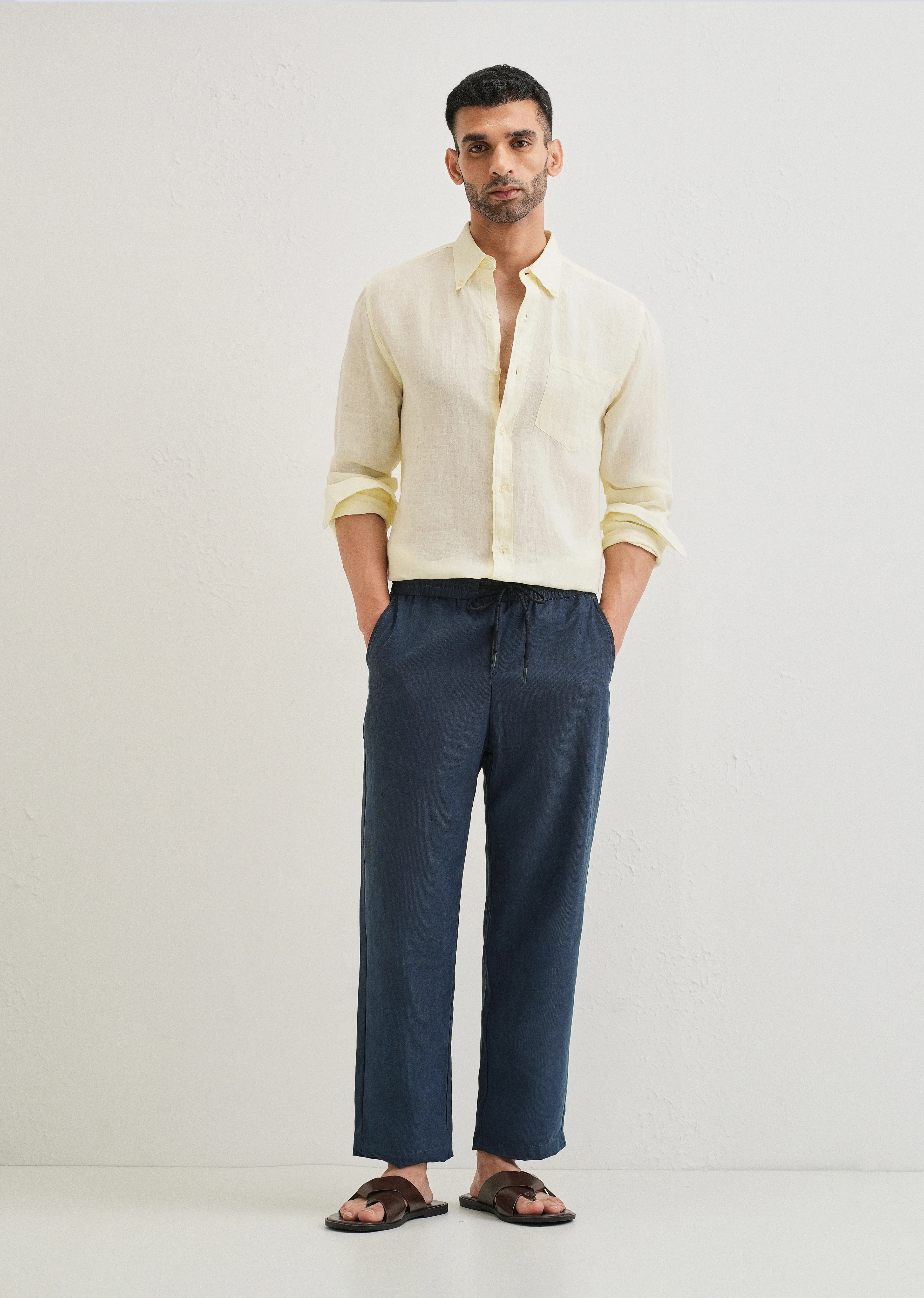 Cobalt Blue Pin Stripe Corduroy Pant - Image 6