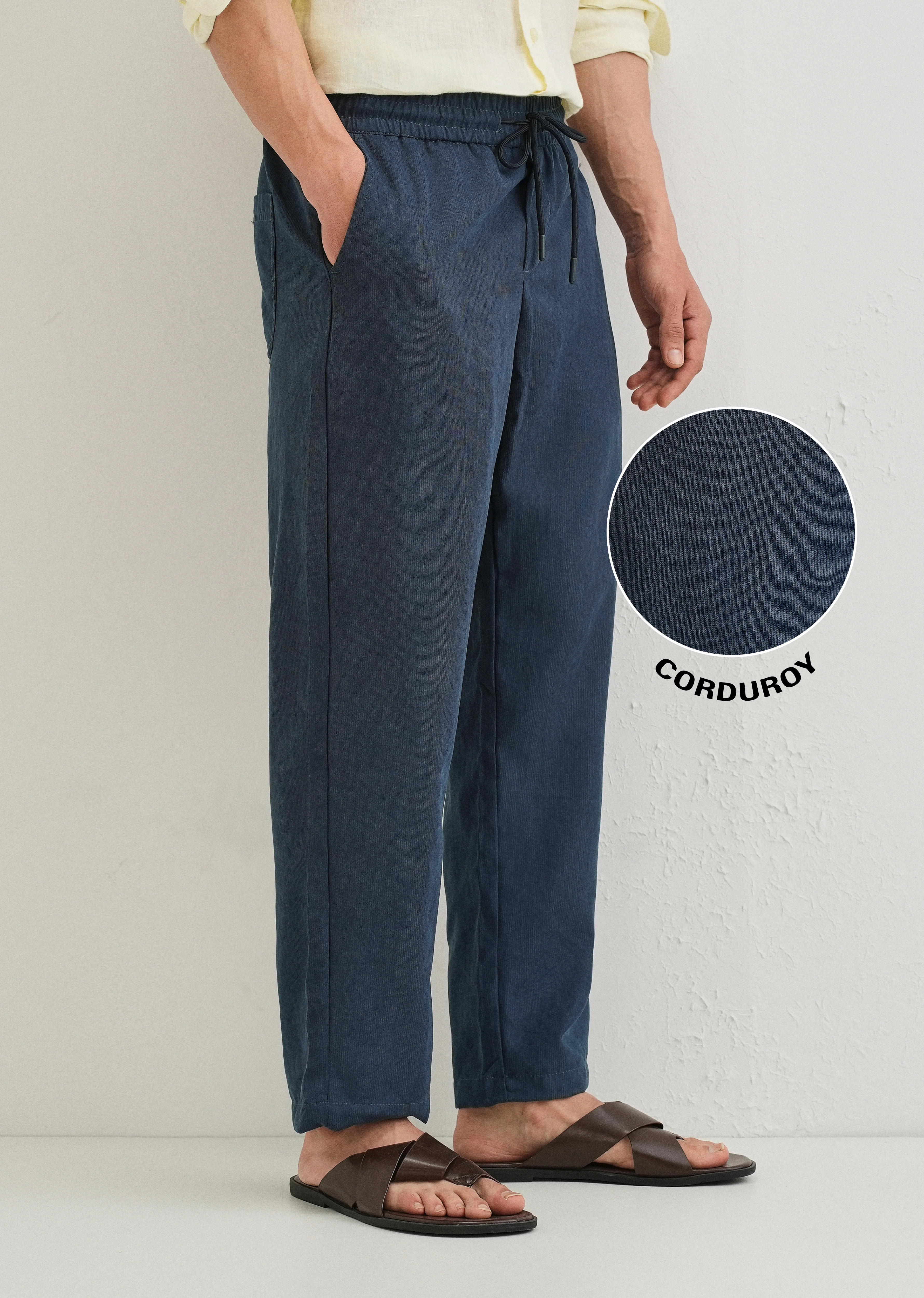 Cobalt Blue Pin Stripe Corduroy Pant - Image 7