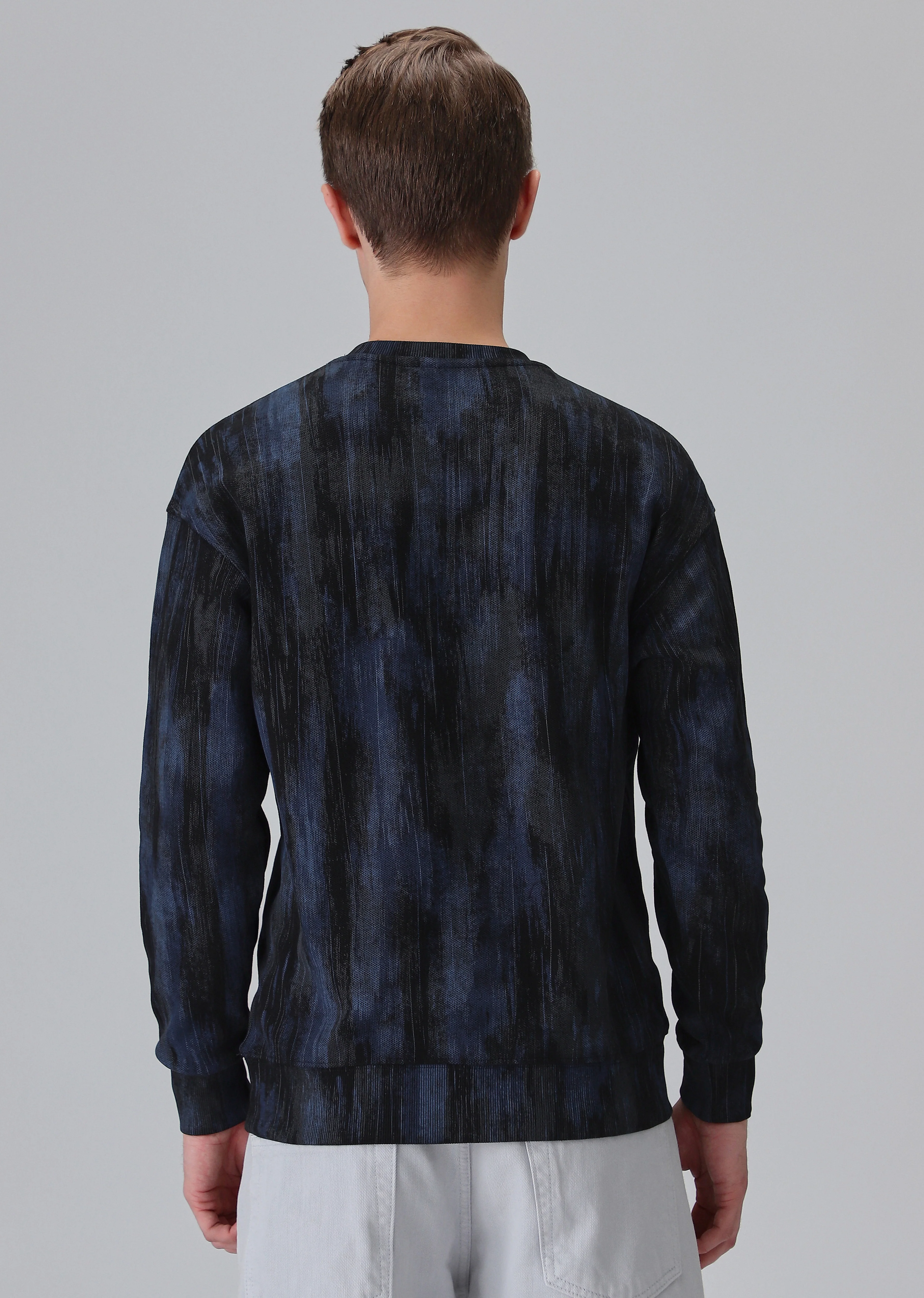 Color Stripes Blue Sweatshirt - Image 2