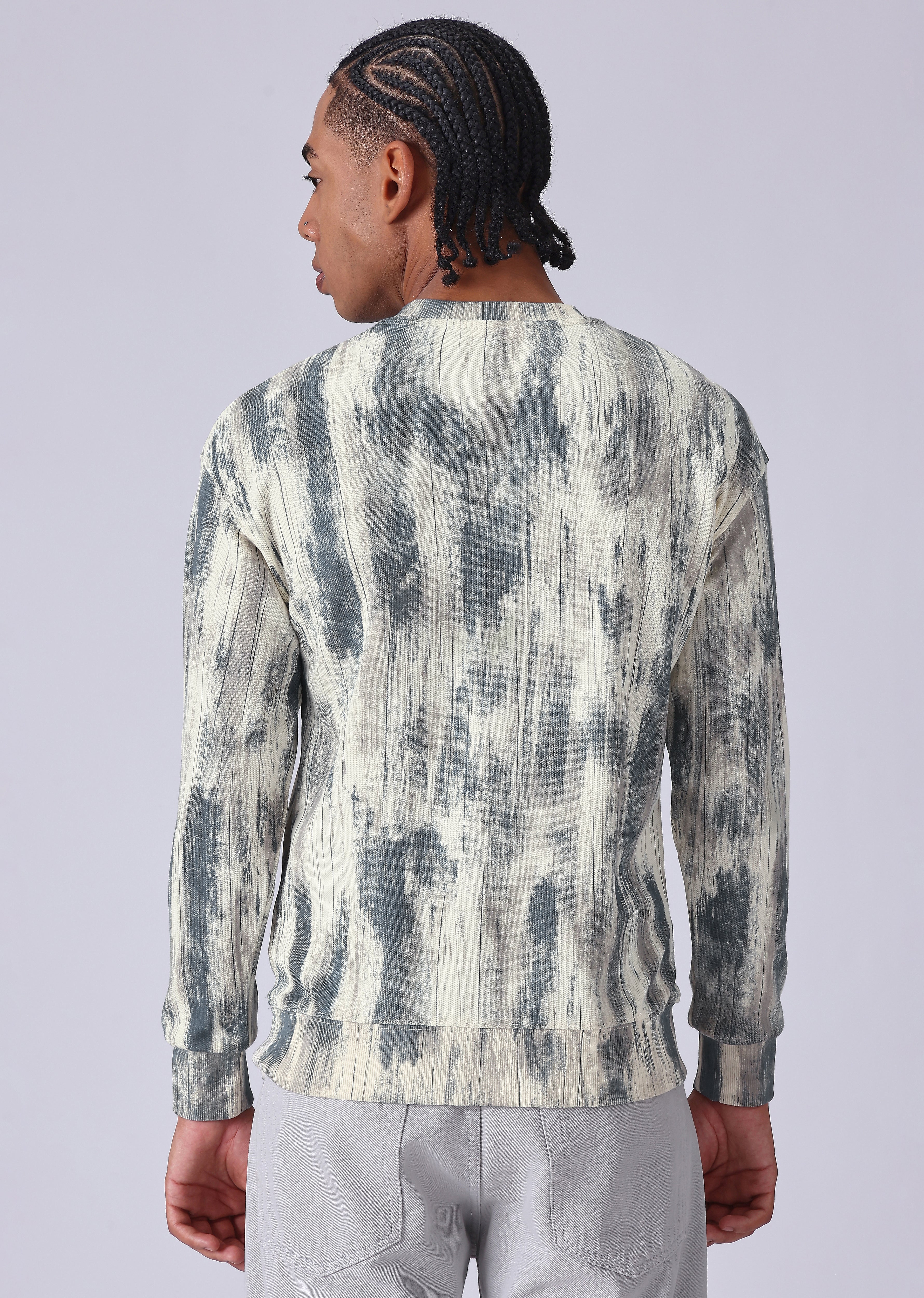 Color Stripes Cream Sweatshirt - Image 2
