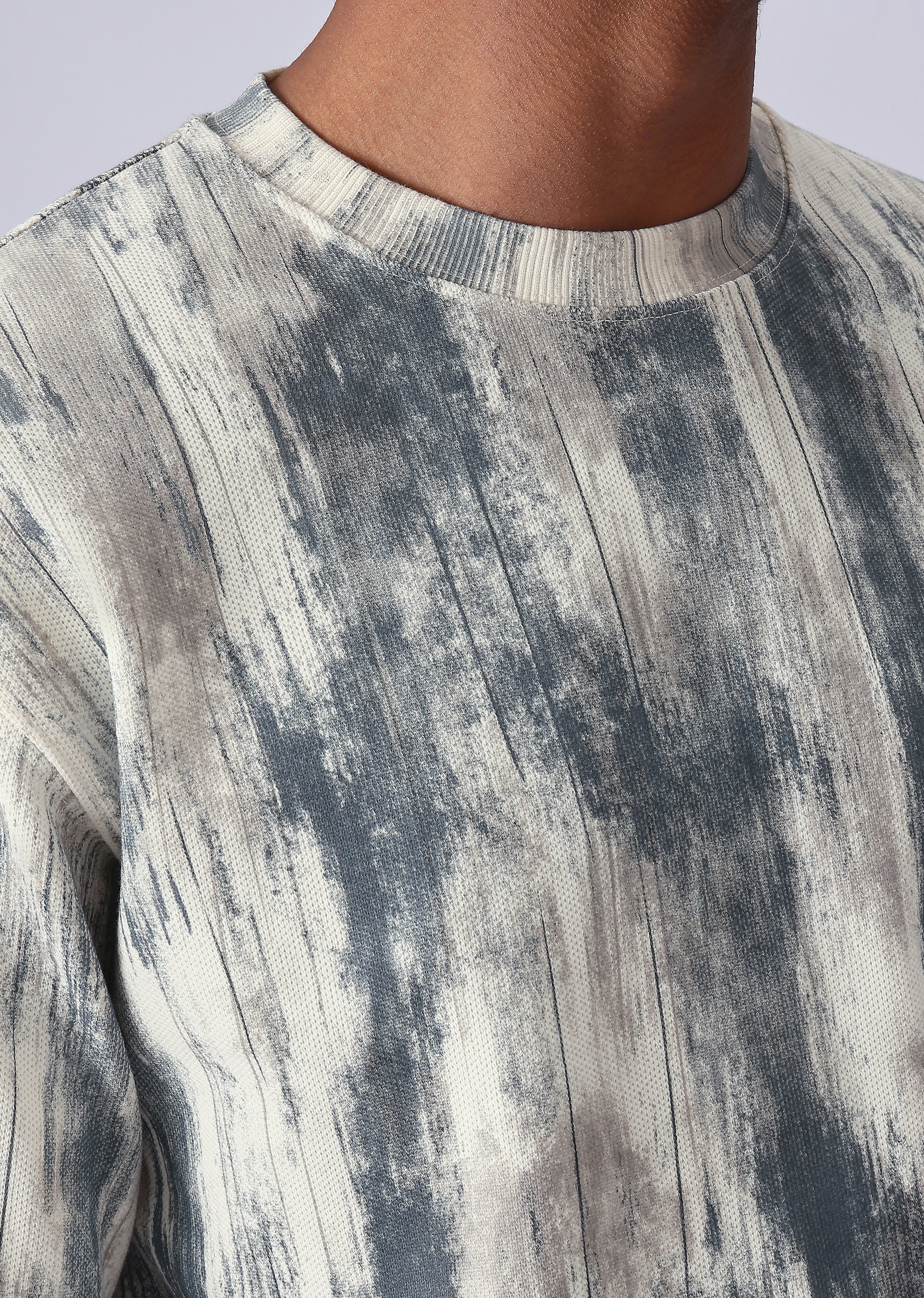 Color Stripes Cream Sweatshirt - Image 5