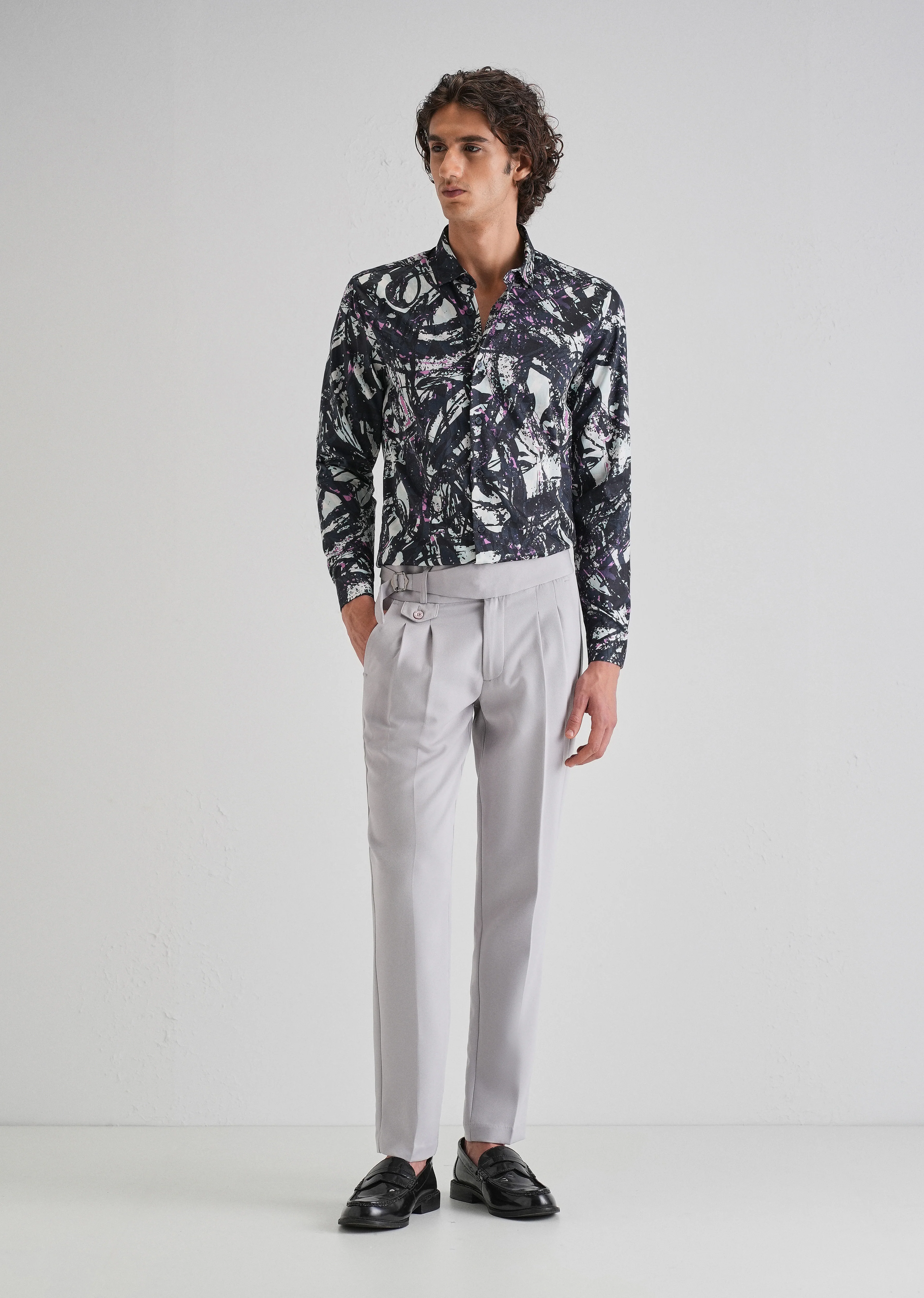 Contempory Marble Printed Shirt - Image 7