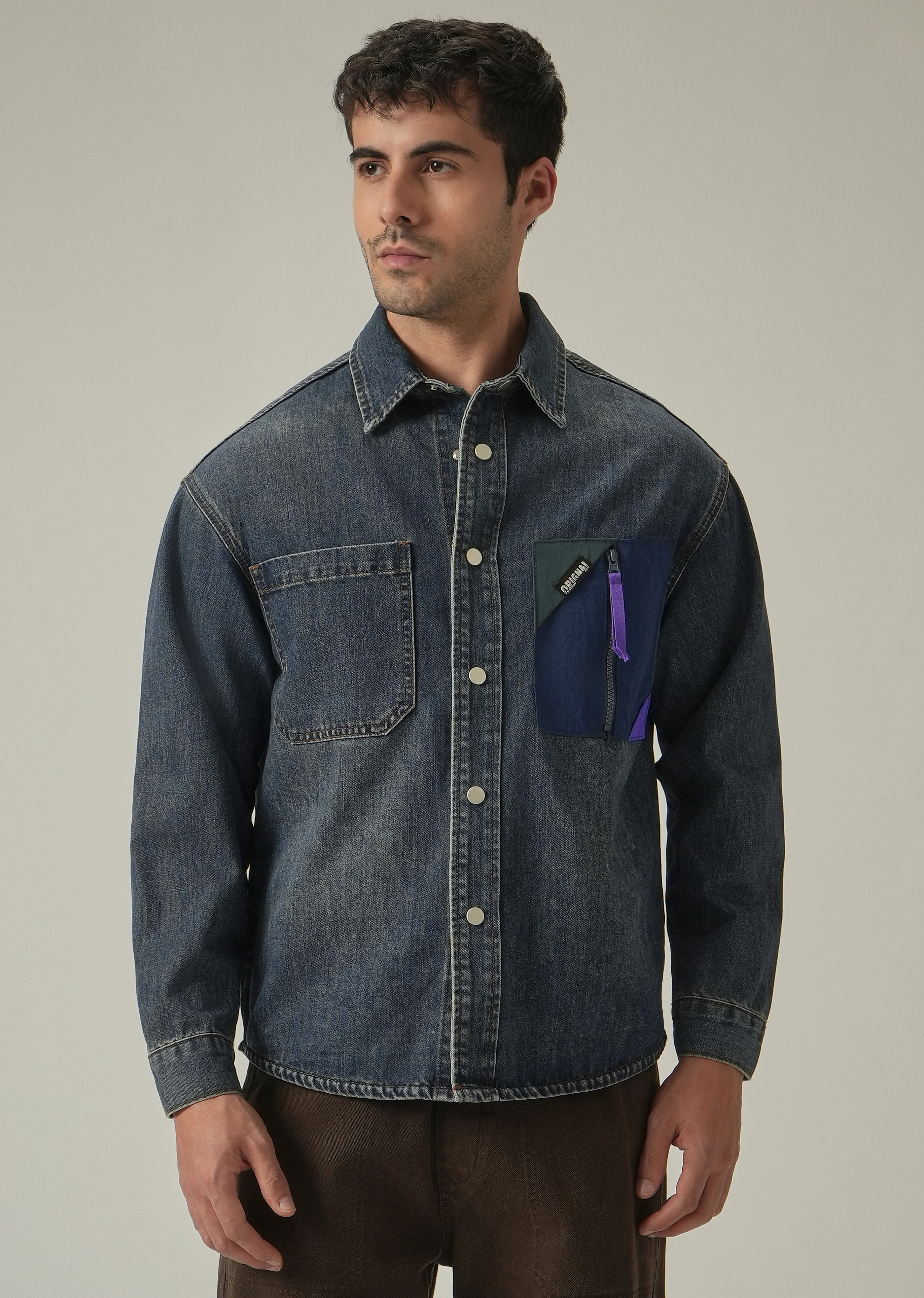 Contrast Pocket Denim Jacket - Image 3