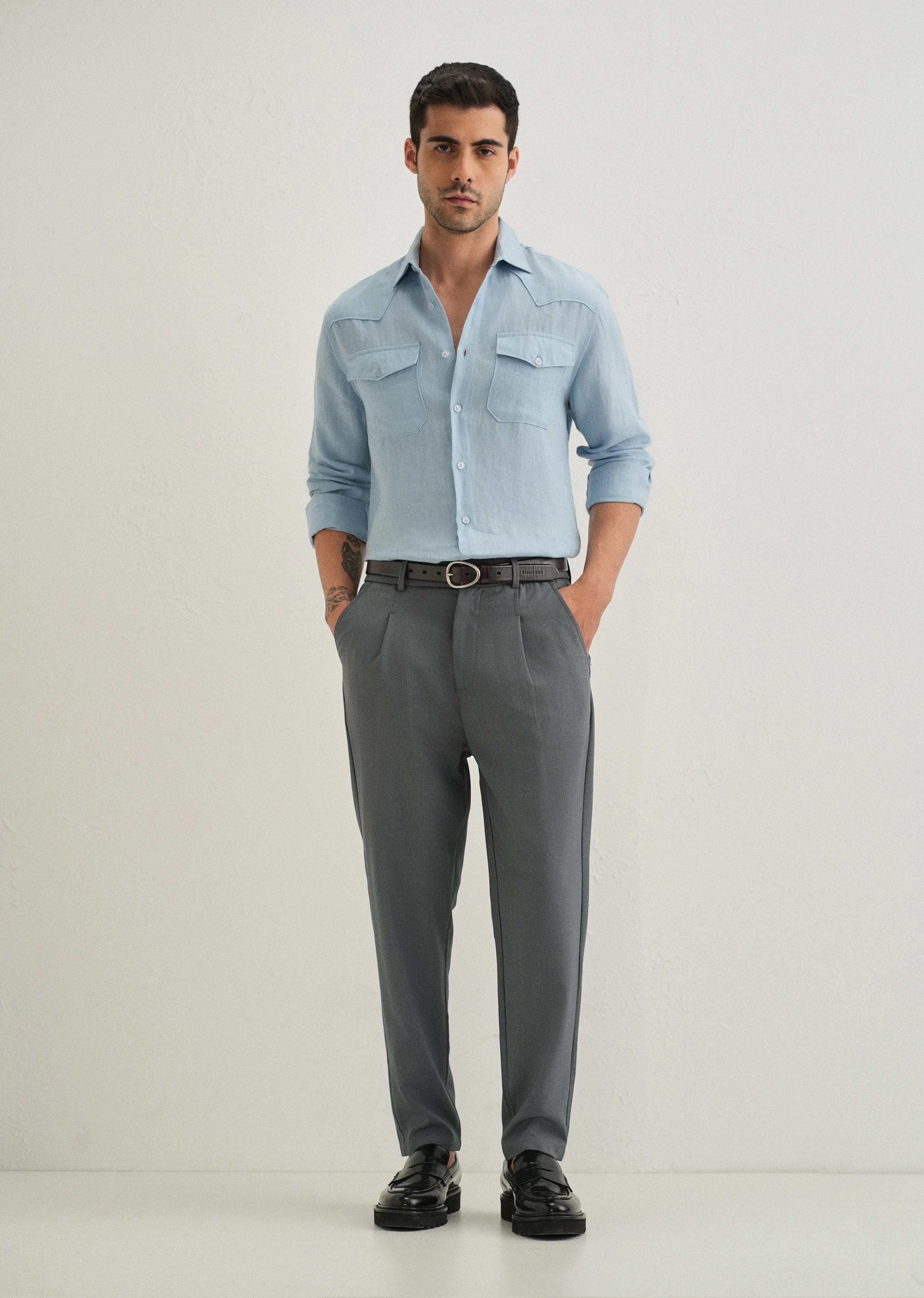 Cool Grey Korean Pant - Image 6
