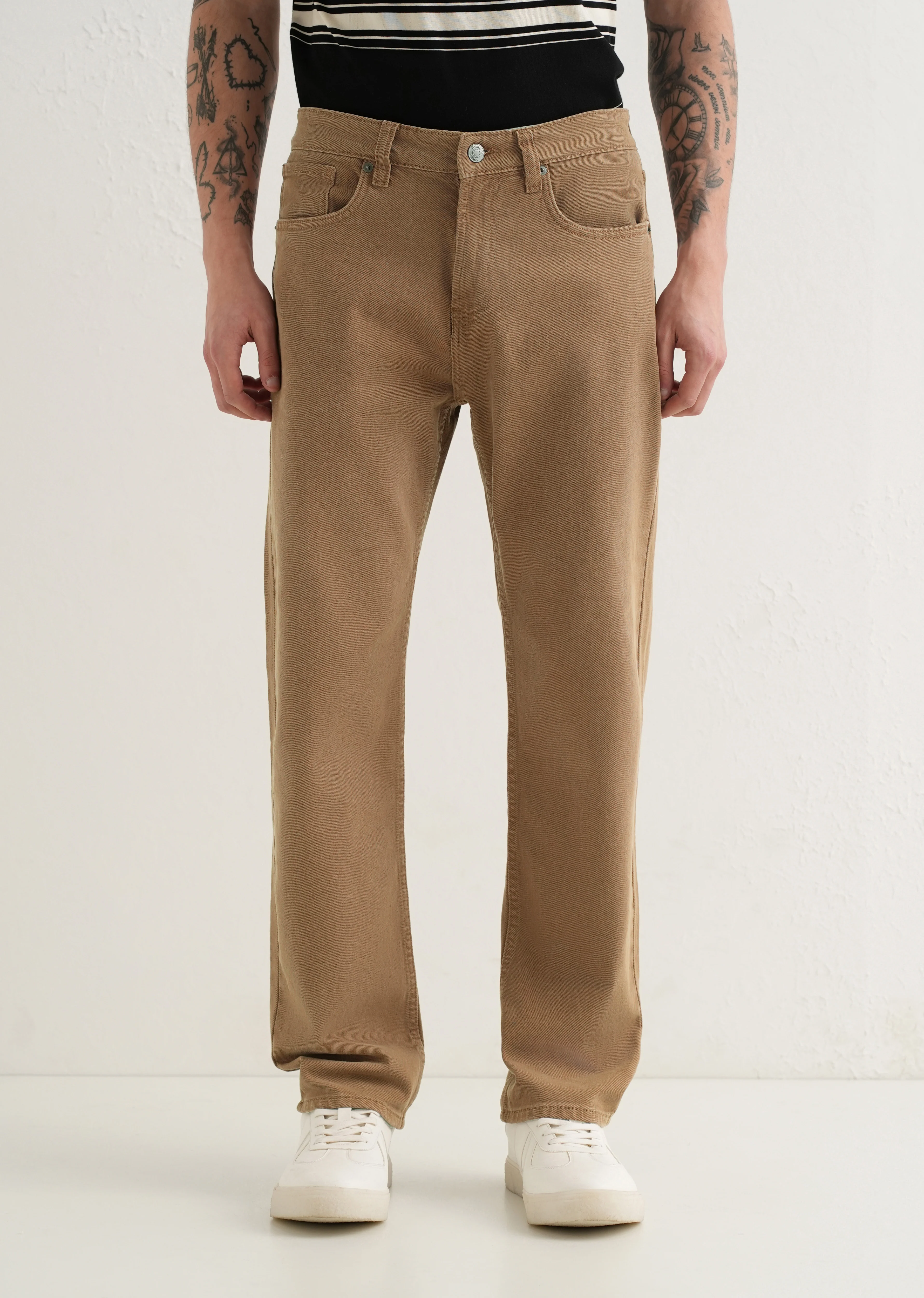 Copper Brown Straight Fit Denim - Image 3