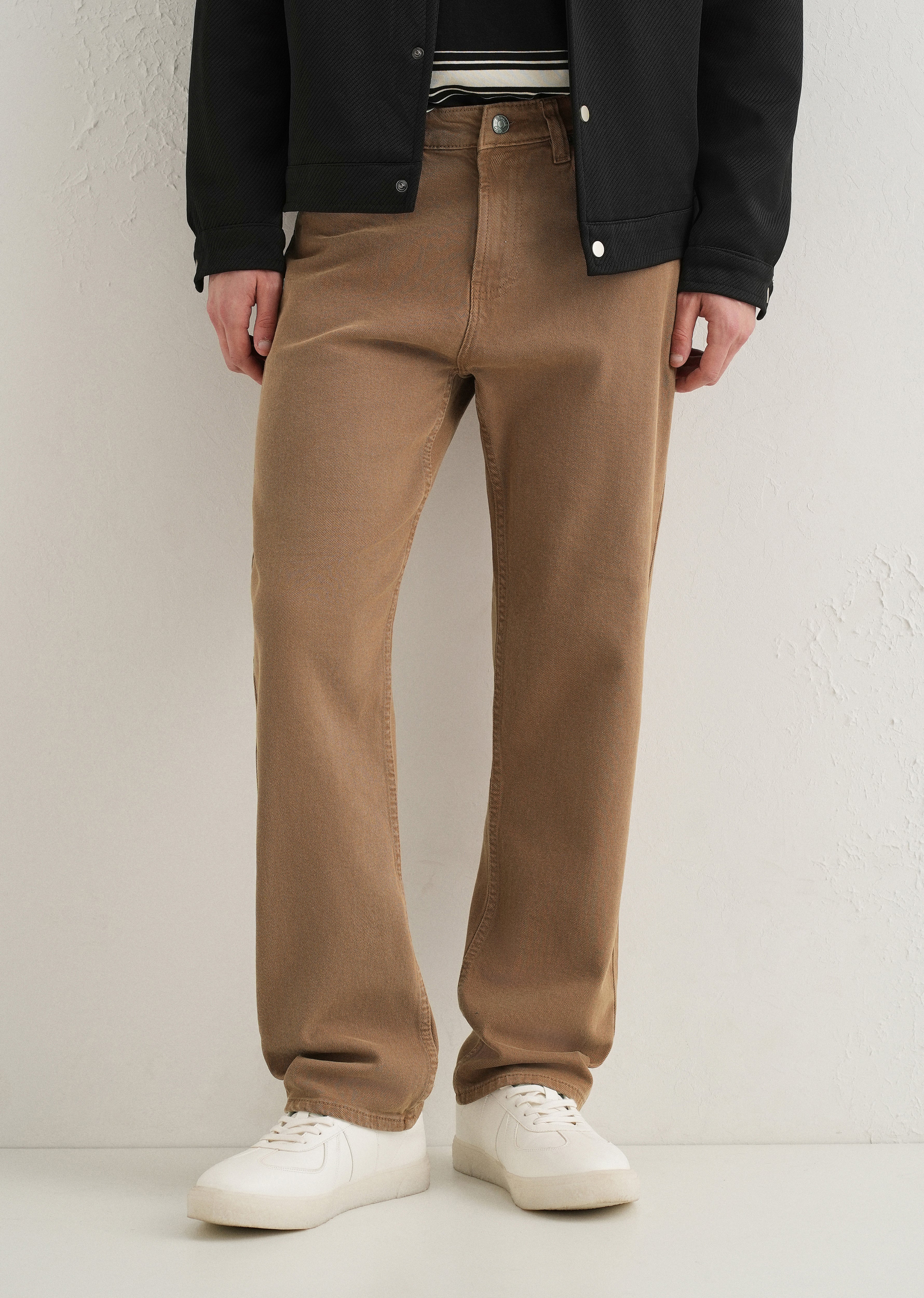 Copper Brown Straight Fit Denim - Image 7