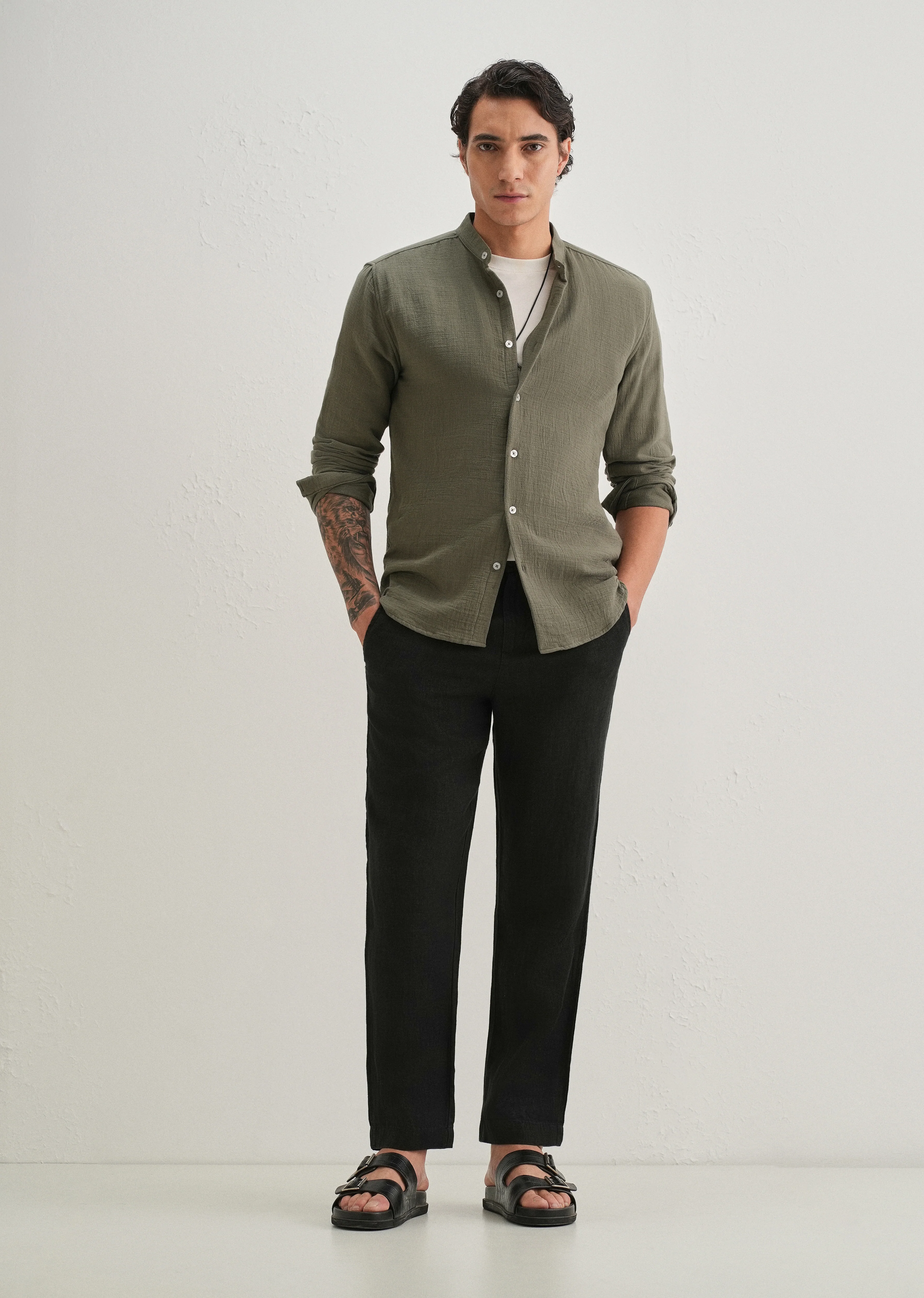 Cosmic Black Linen Pant - Image 6