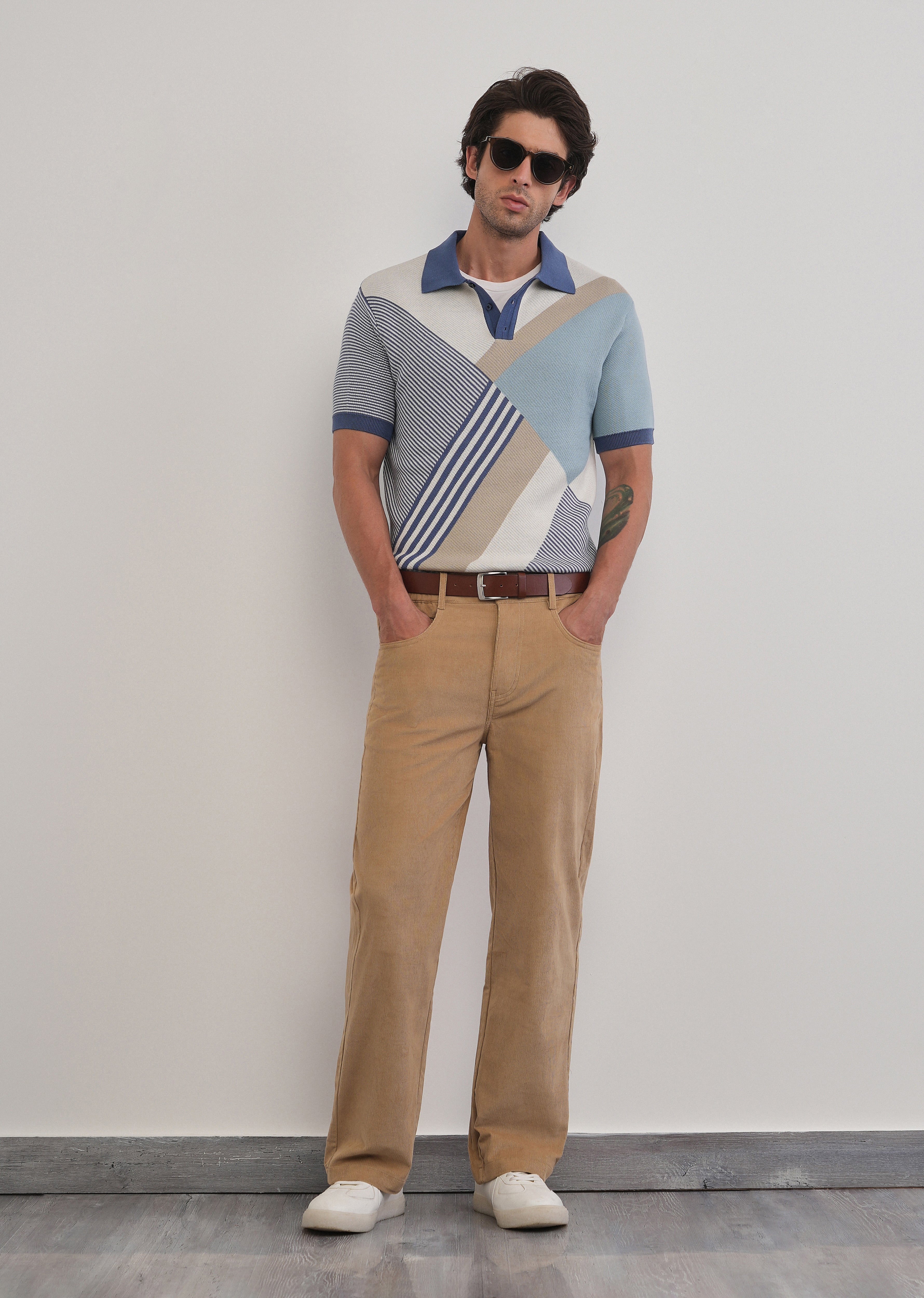 Cotton Multicolour Knitted Polo - Image 6