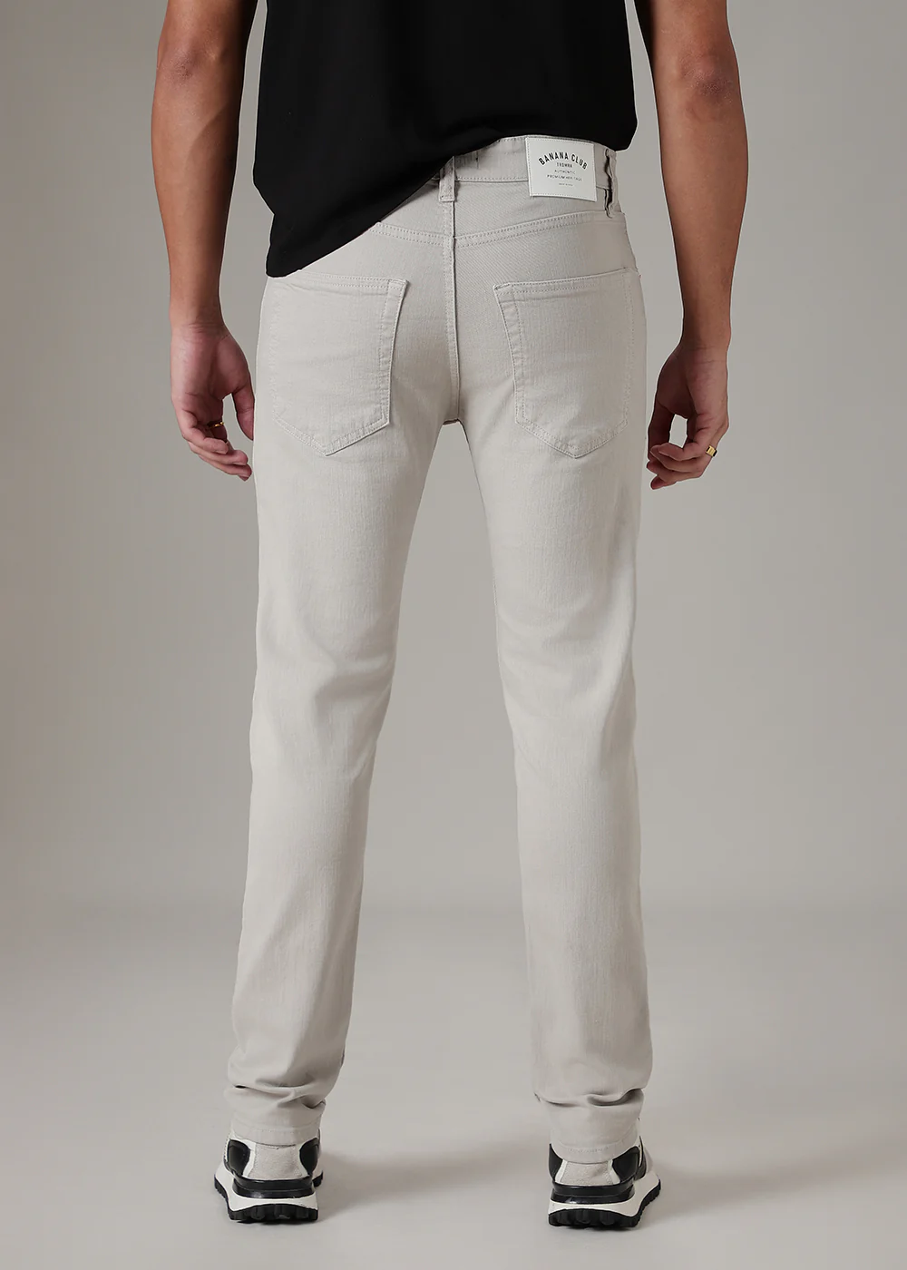 Cream Brown Slim Fit Denim - Image 4