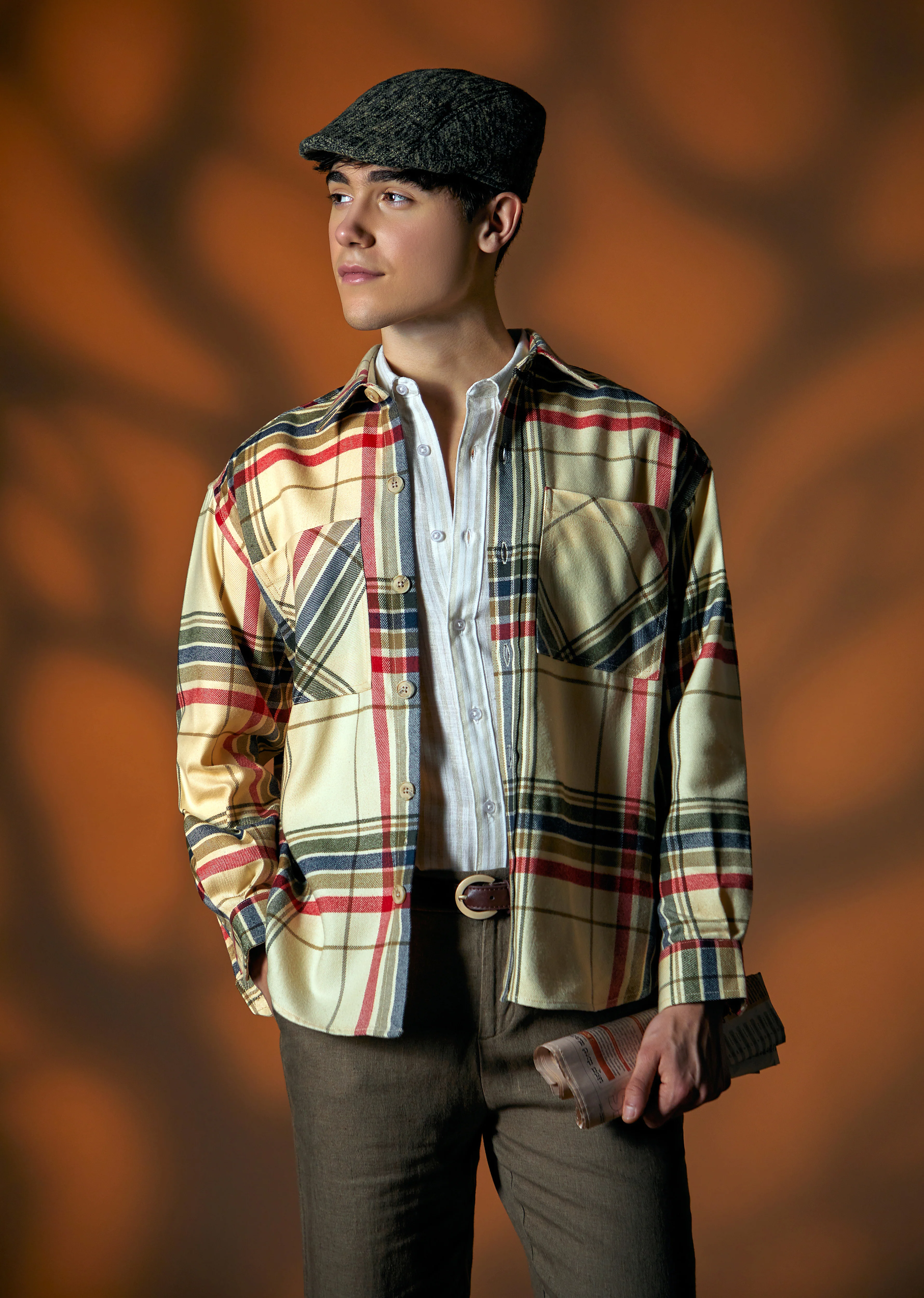Cream Checked Relaxed Fit Shacket - Image 2