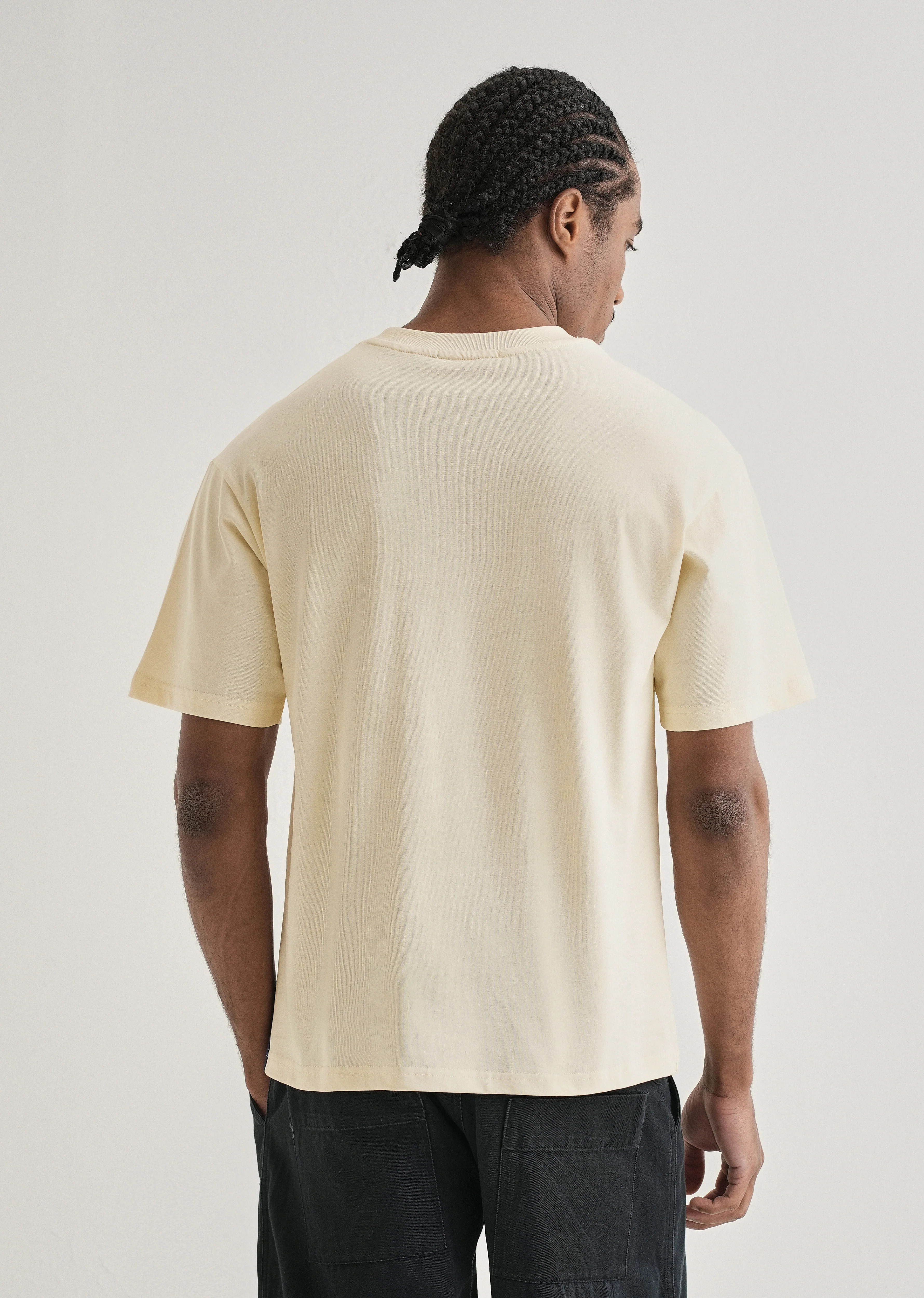 Cream Colourblock Oversized T-shirt - Image 2