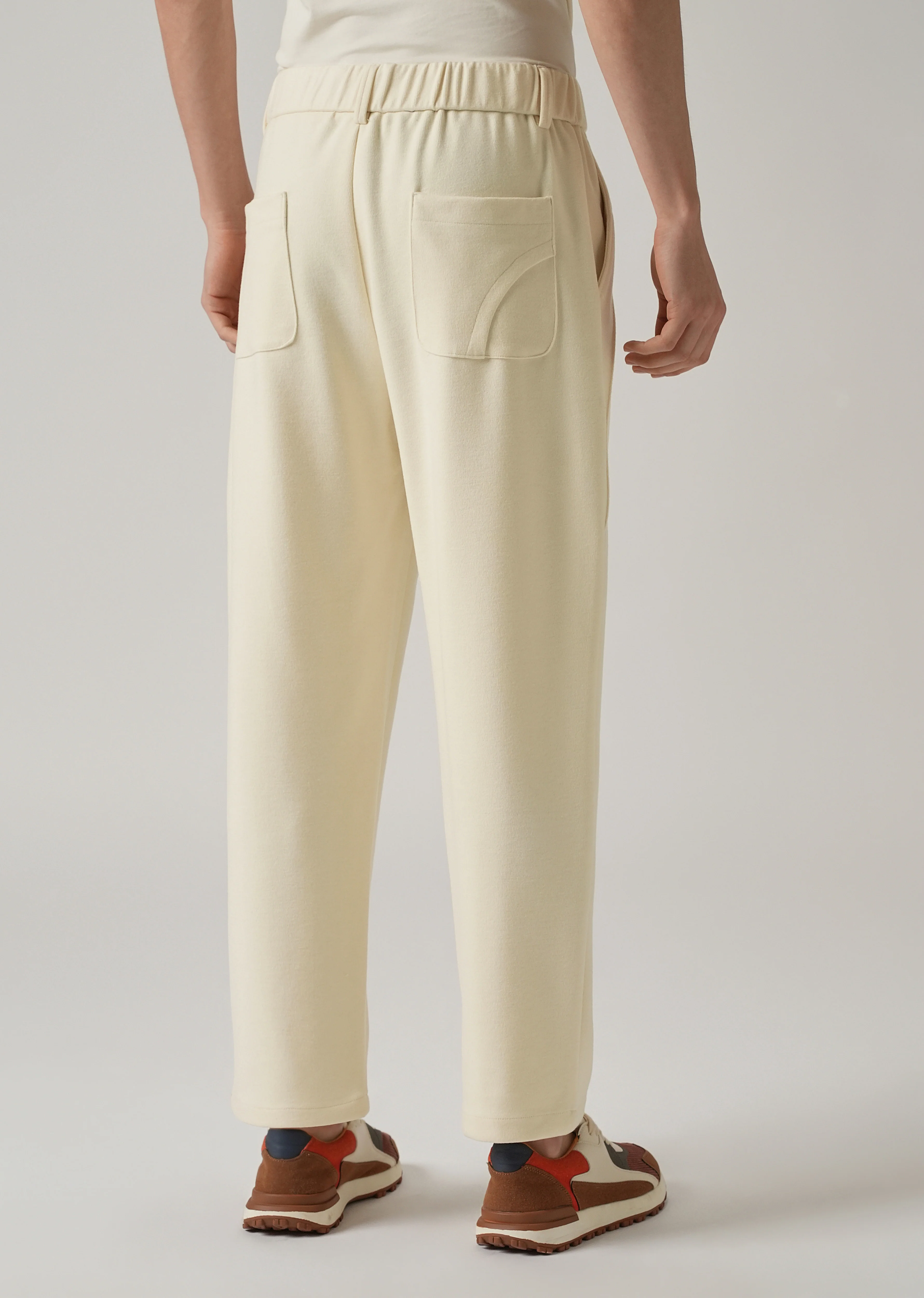 Cream Corduroy Relaxed Fit Pant - Image 2