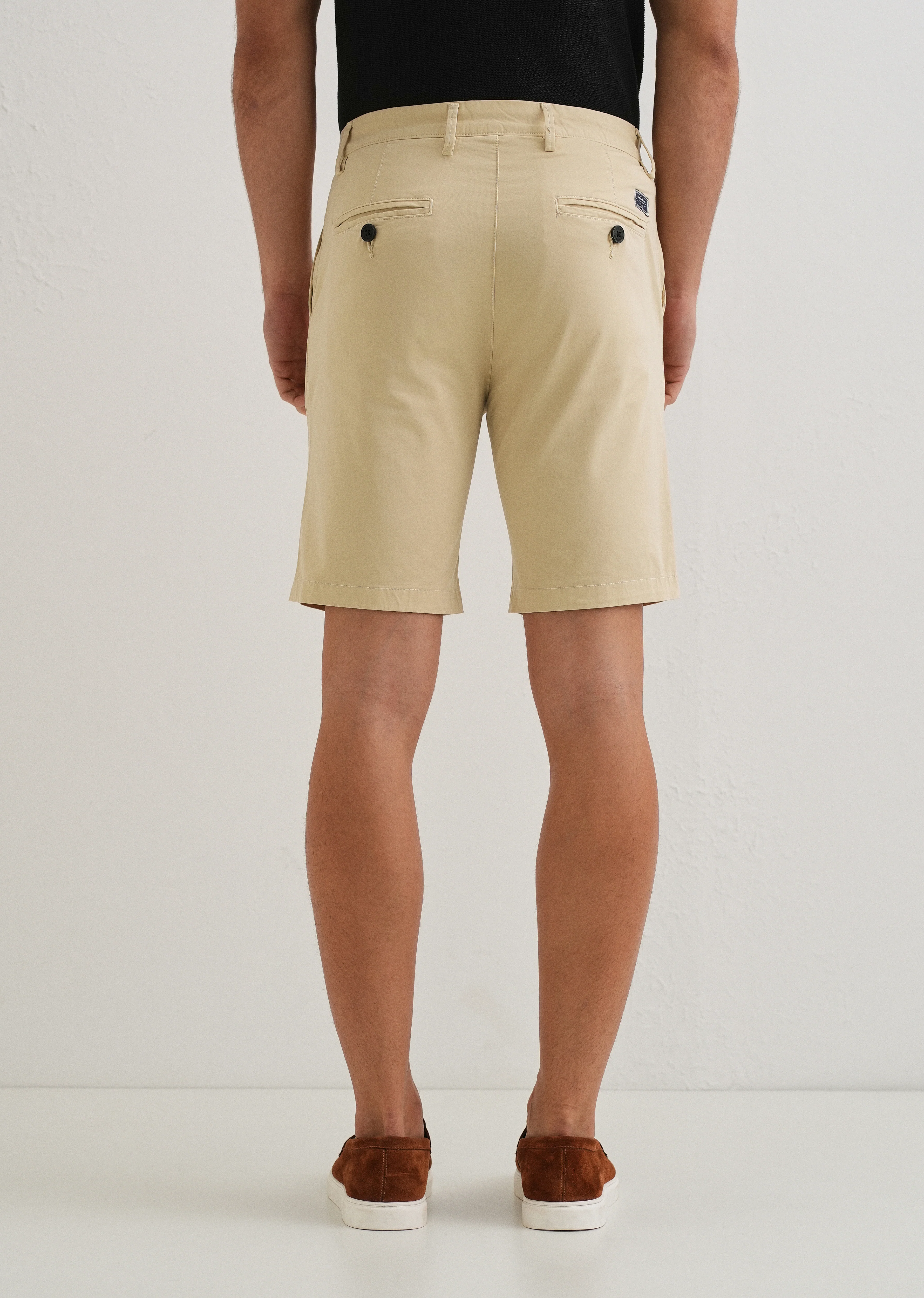 Cream Cotton Shorts - Image 2