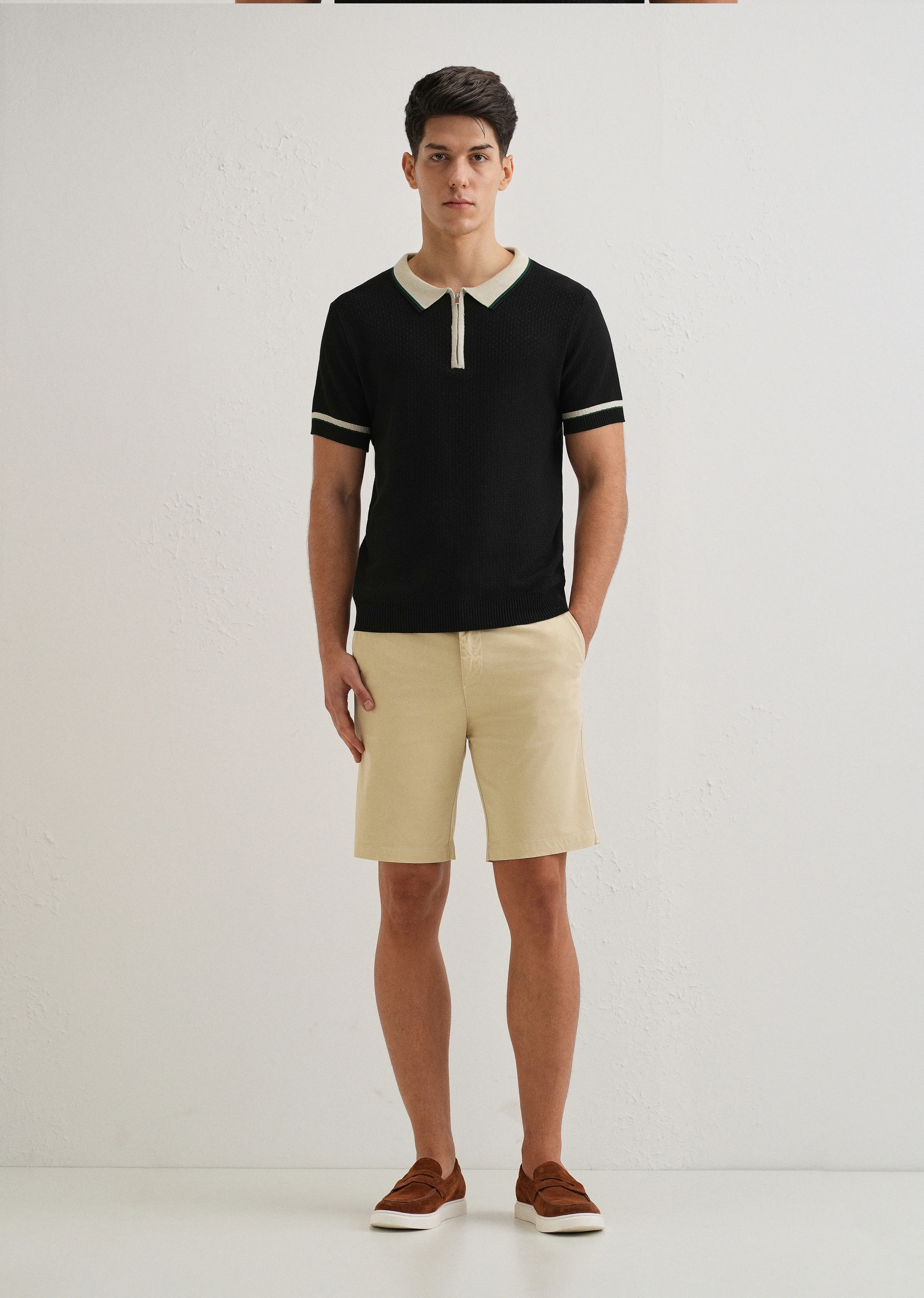 Cream Cotton Shorts - Image 6