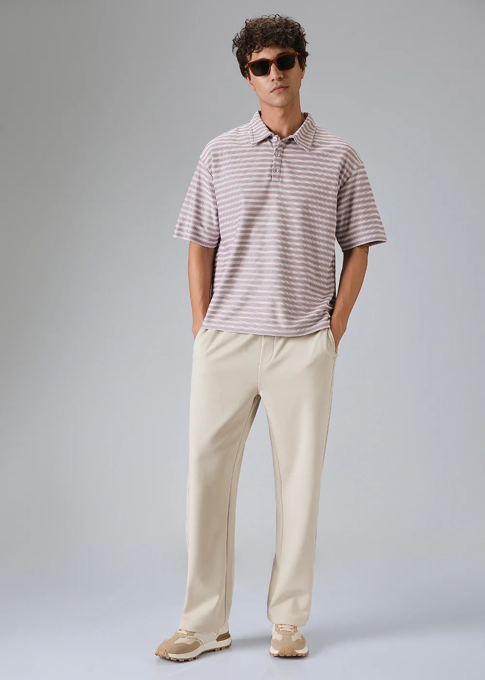 Cream Drawstring Korean Pant - Image 7