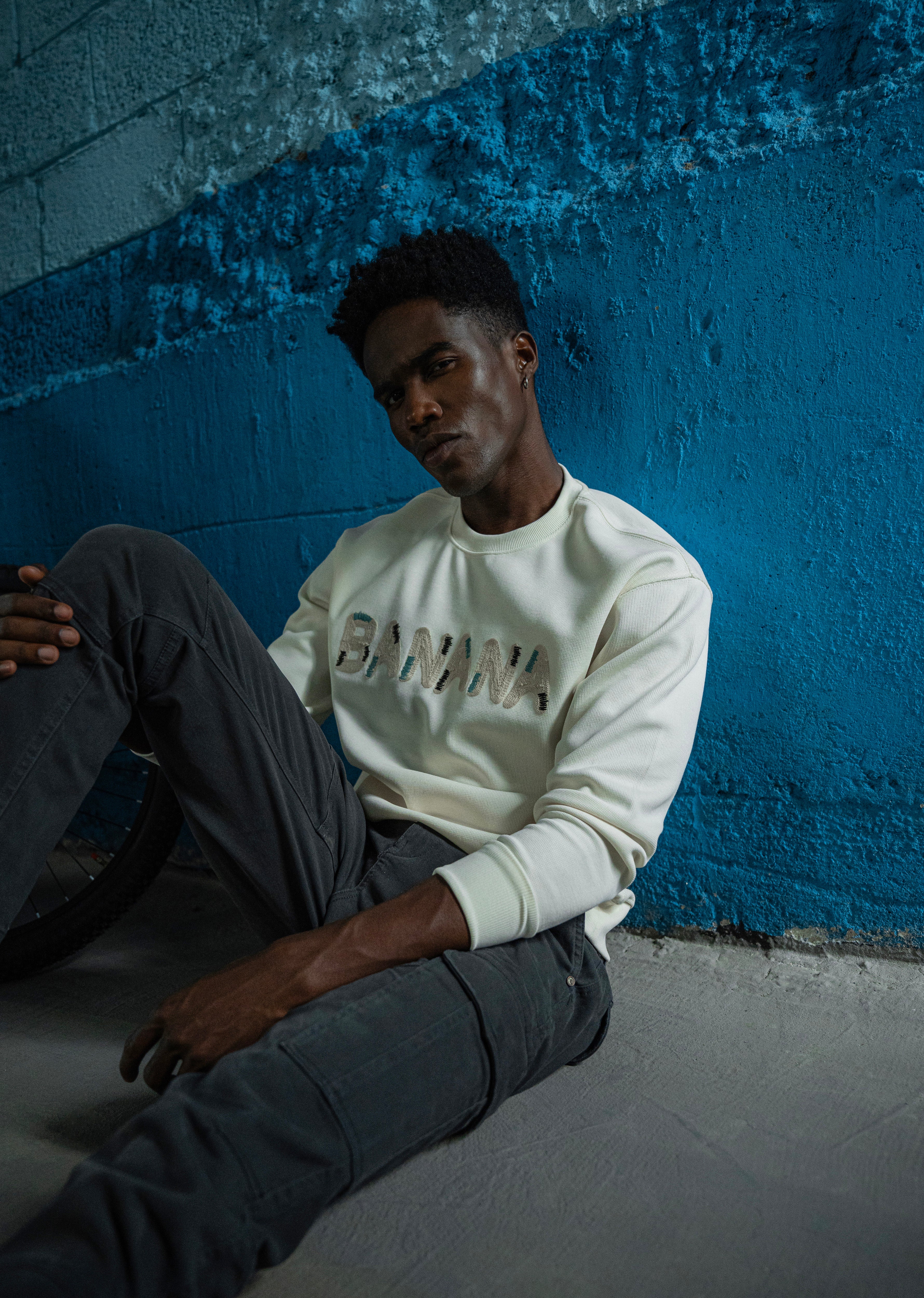 Cream Embossed Sweatshirt - Image 2