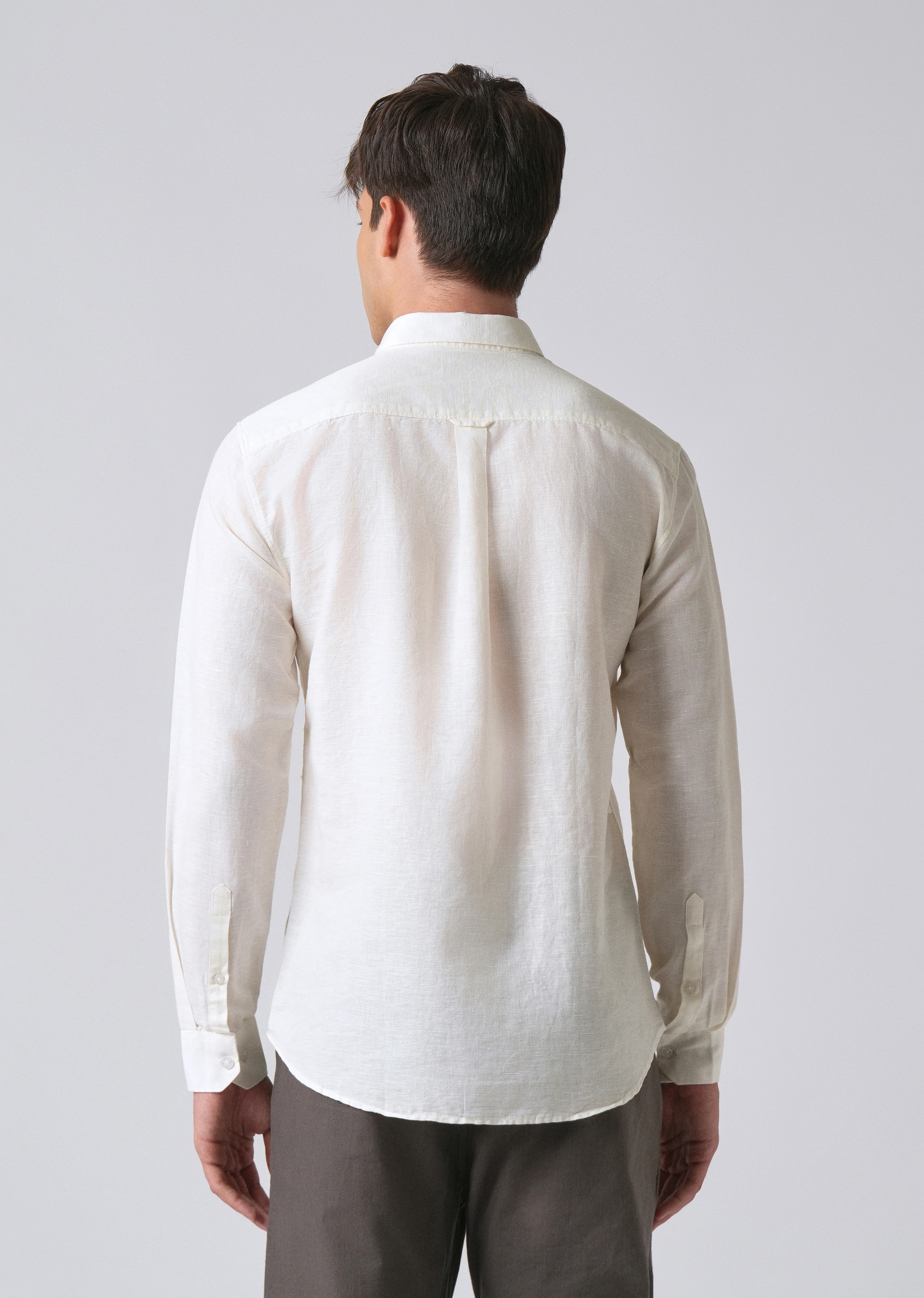 Cream Linen Shirt - Image 2