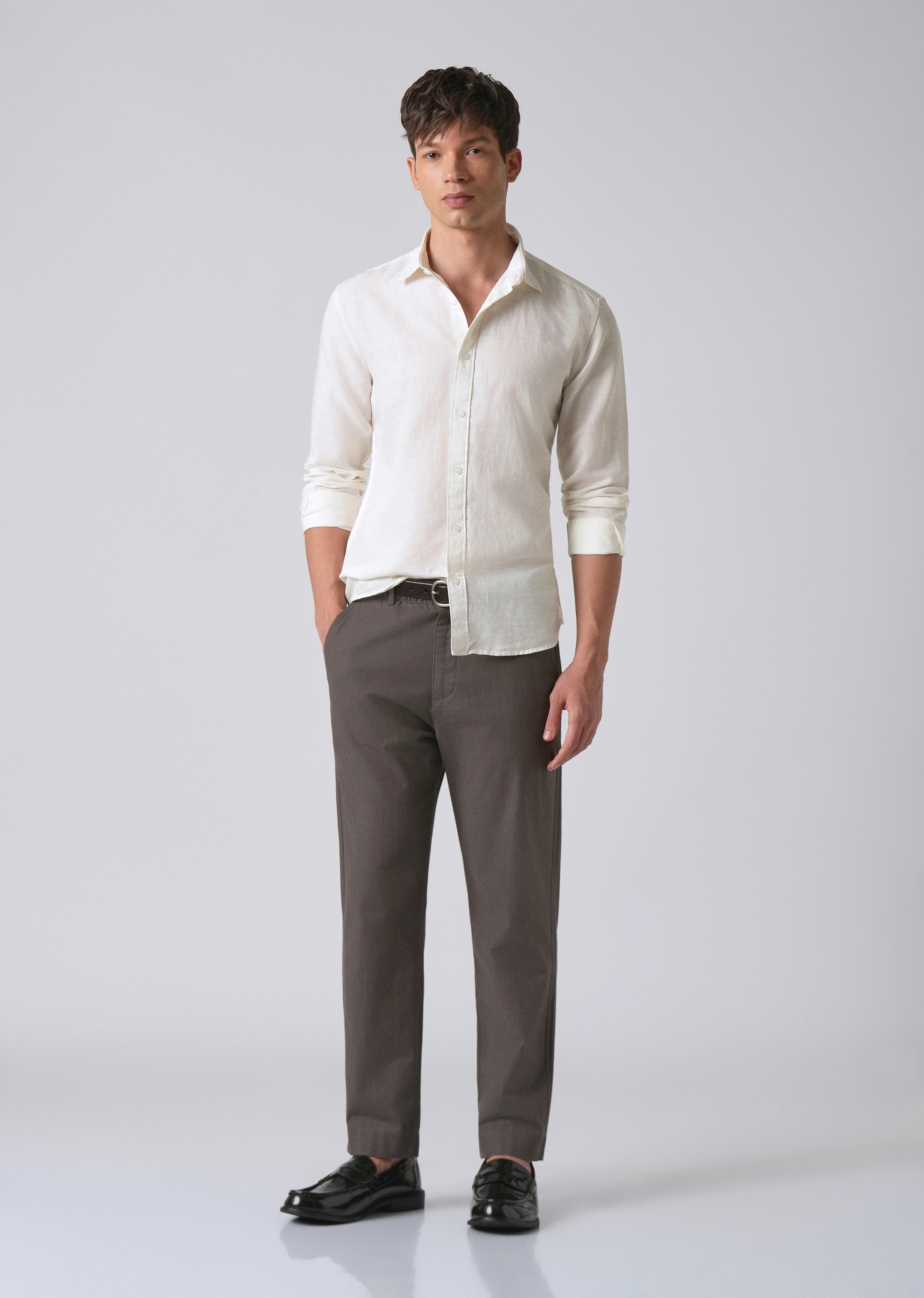 Cream Linen Shirt - Image 6