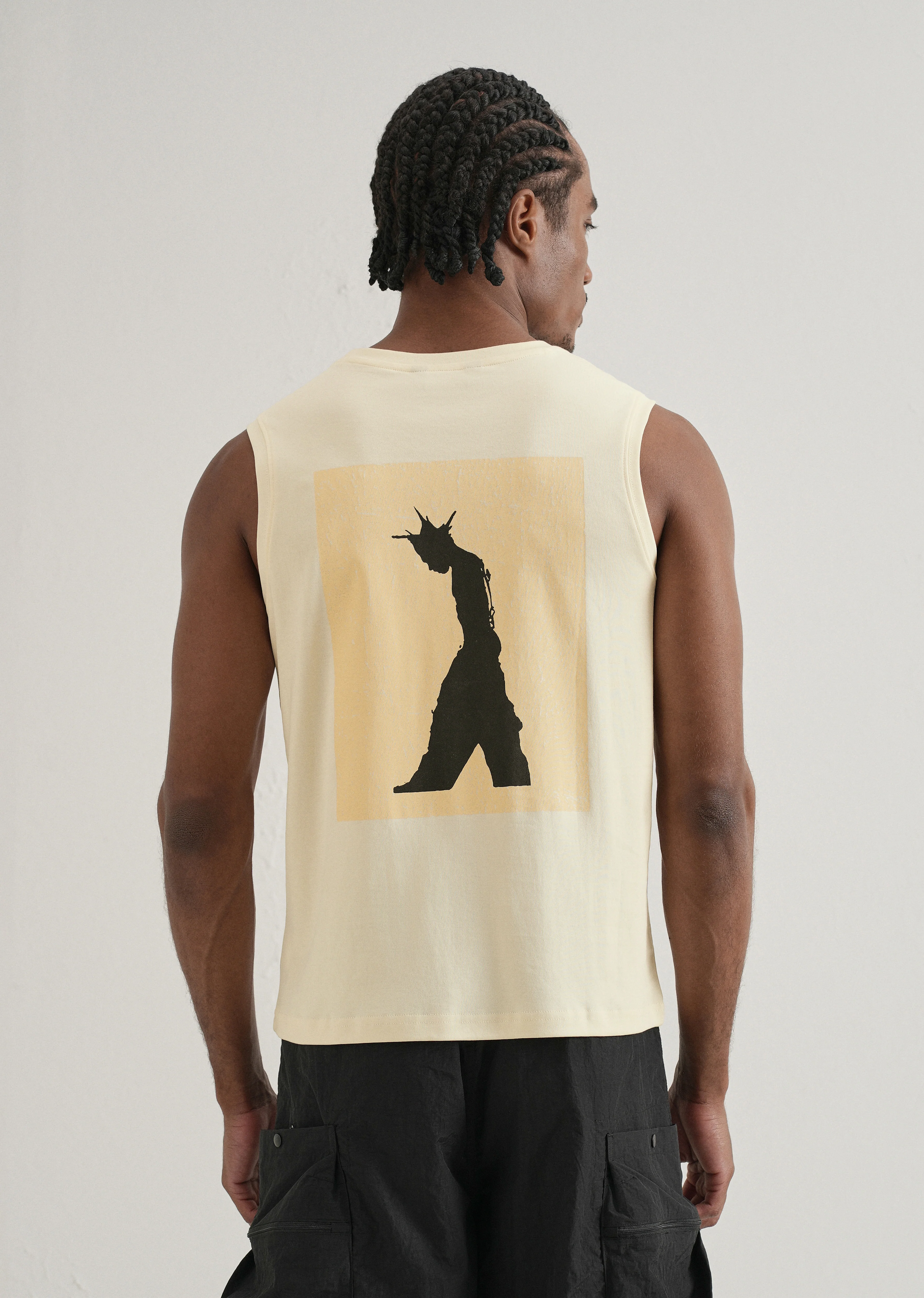 Cream Printed Tank - Image 2