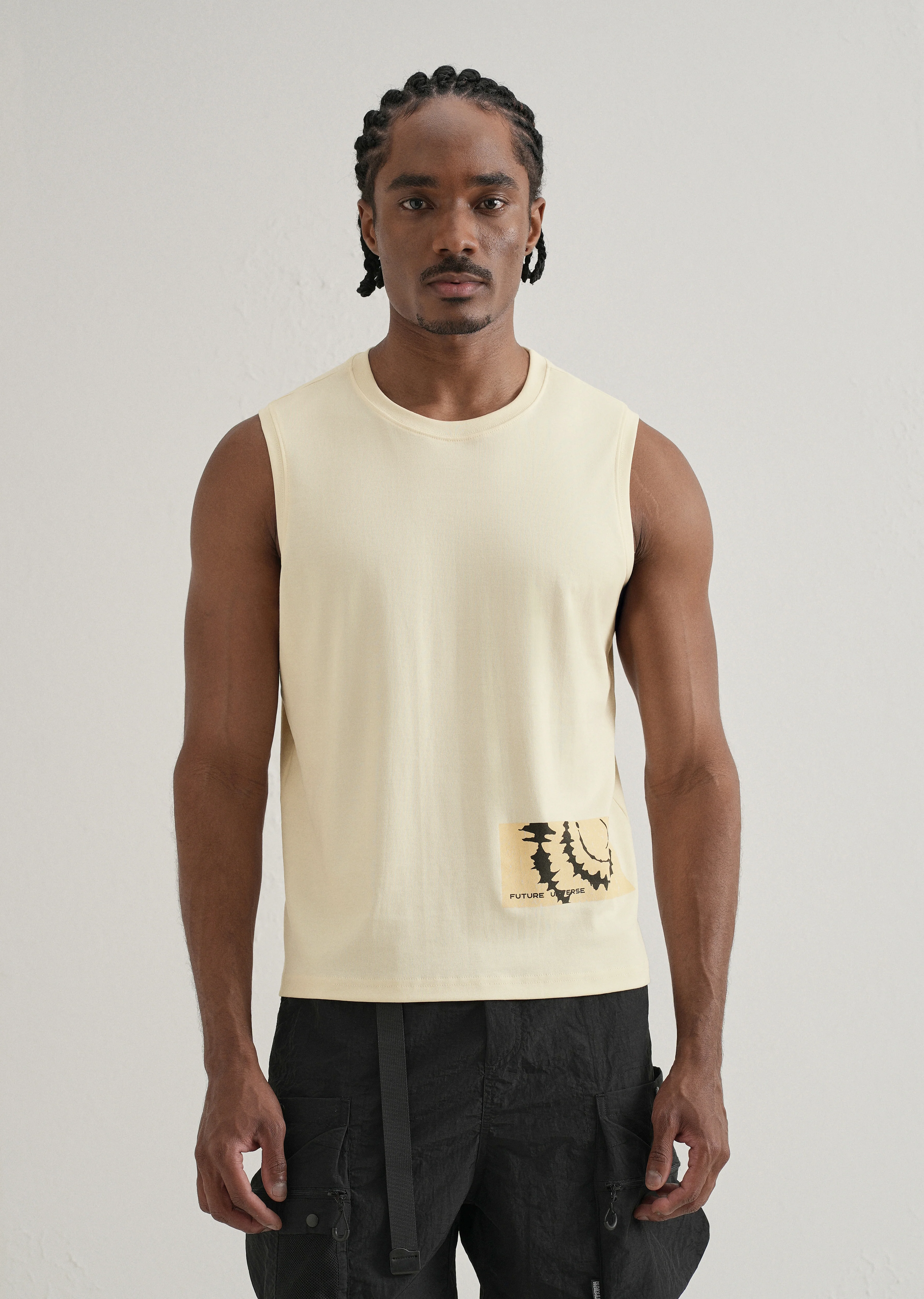 Cream Printed Tank - Image 3