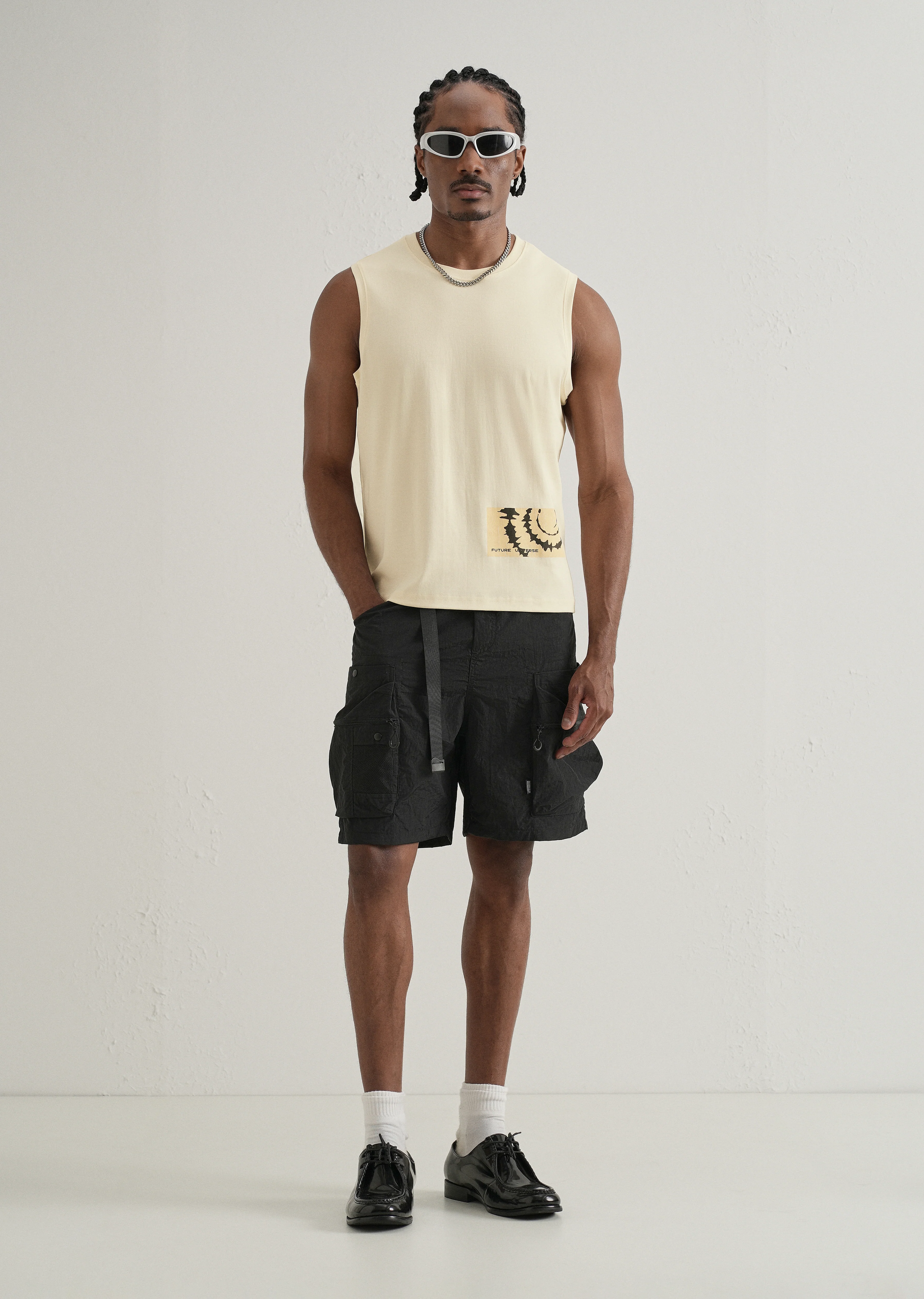 Cream Printed Tank - Image 6