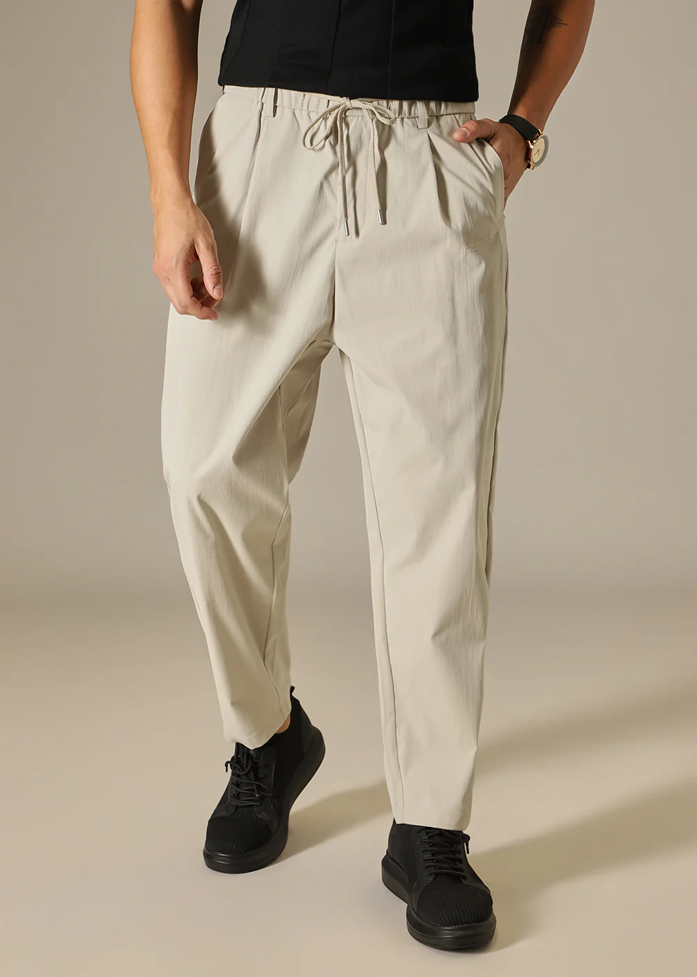 Cream Relaxed Fit Trouser - Image 7