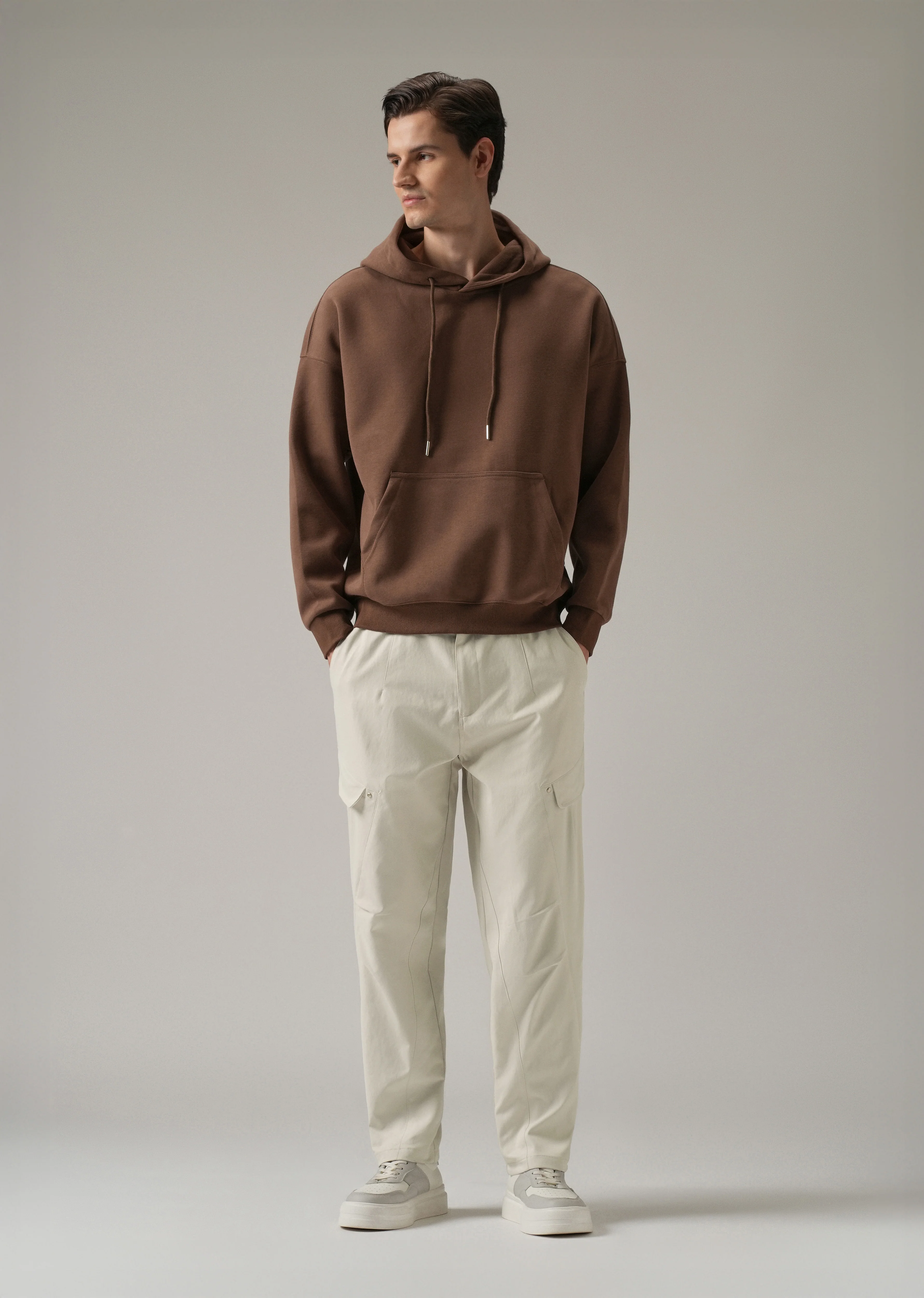 Cream Stone Wash Cargo Pants - Image 6