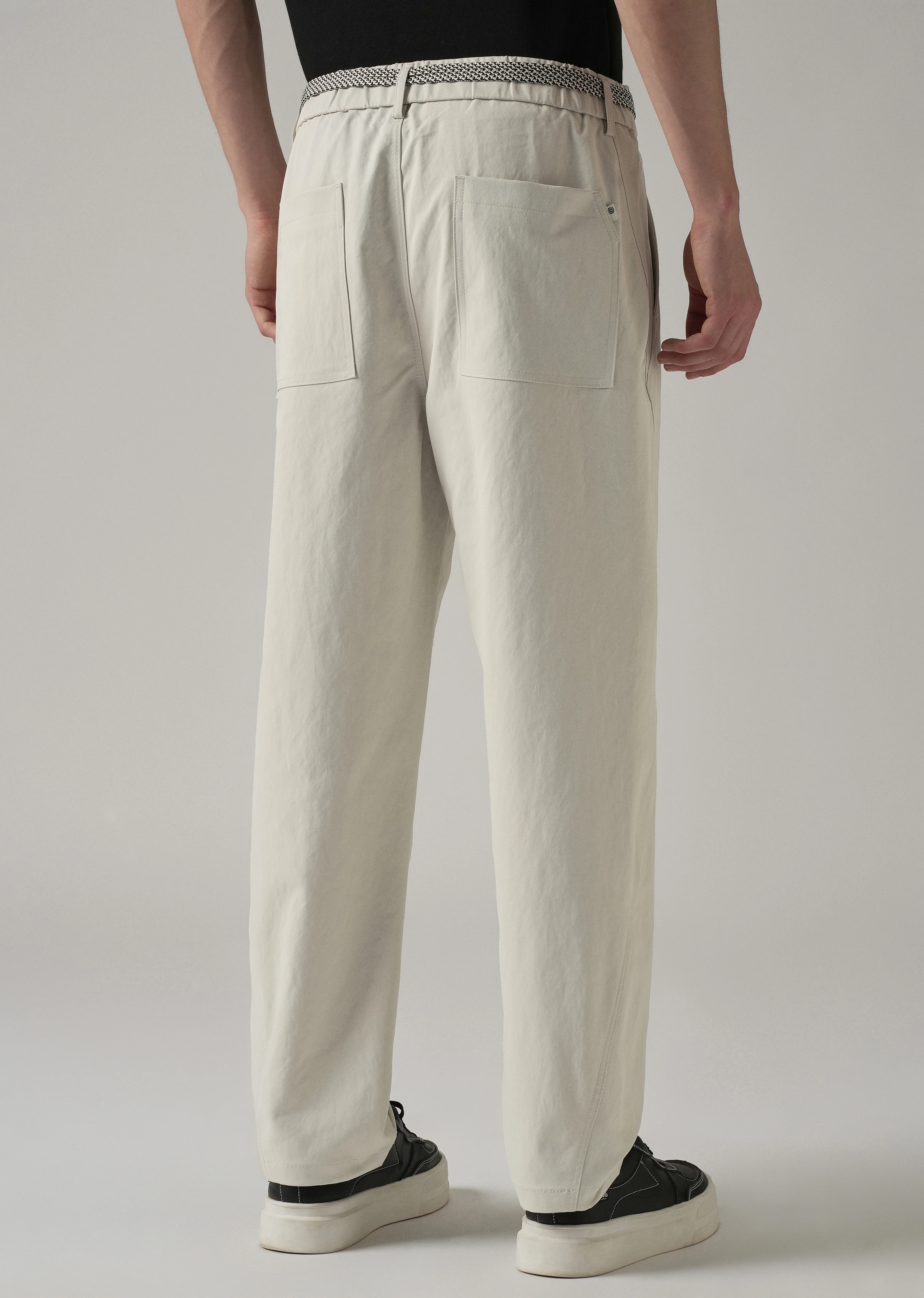 Cream Stone Wash Pant - Image 2