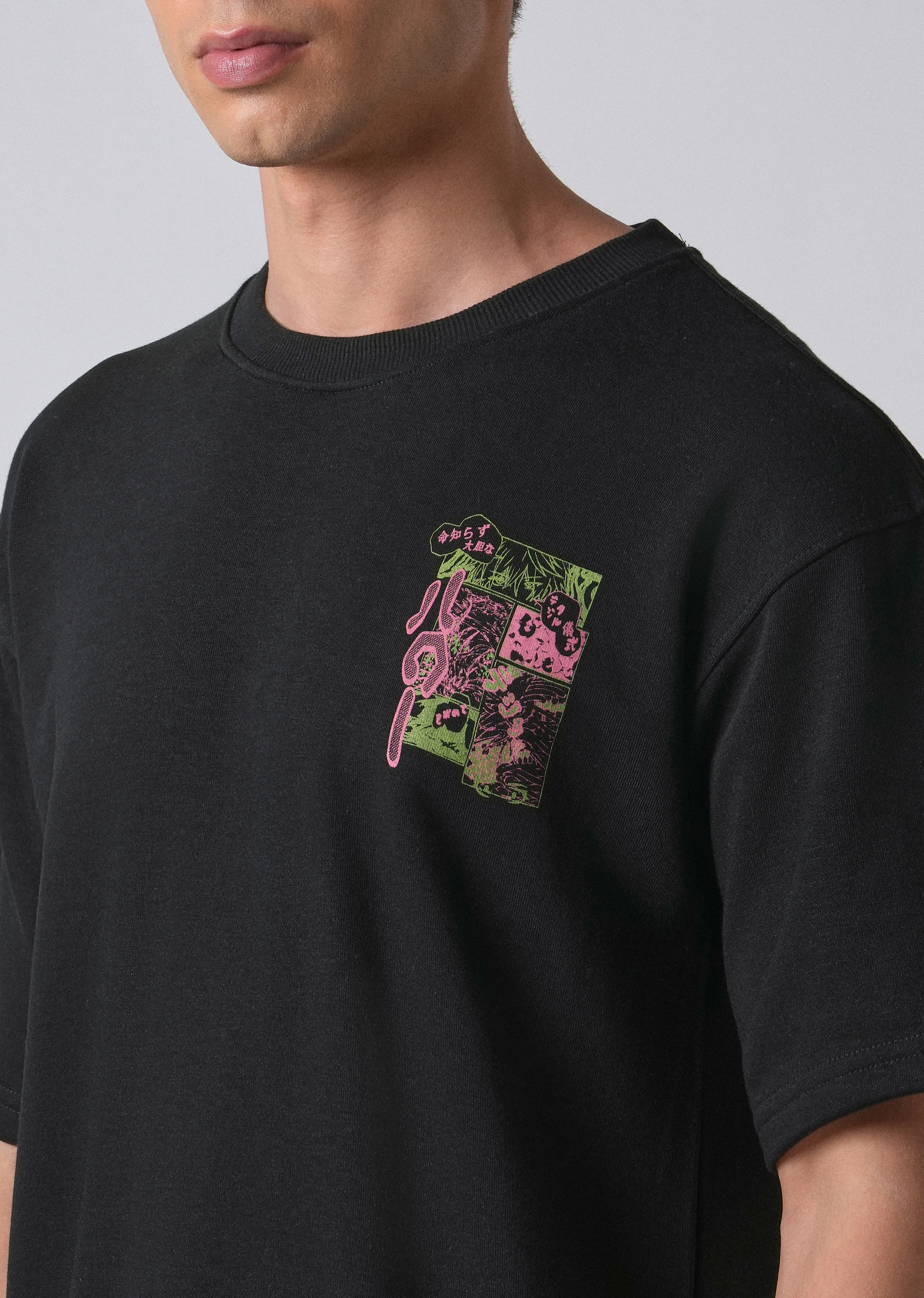 Crow Black Oversized T-shirt - Image 2