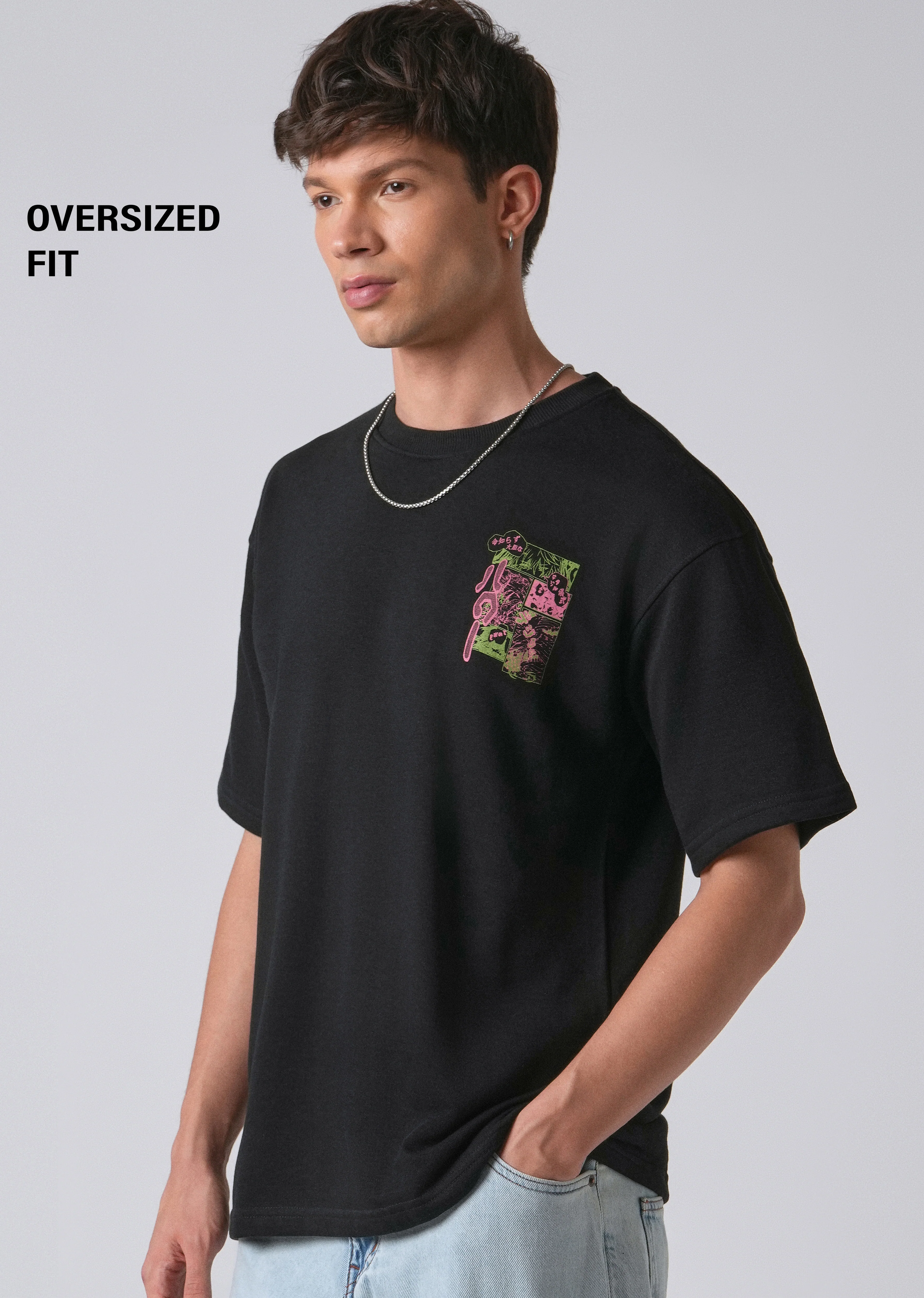Crow Black Oversized T-shirt - Image 7