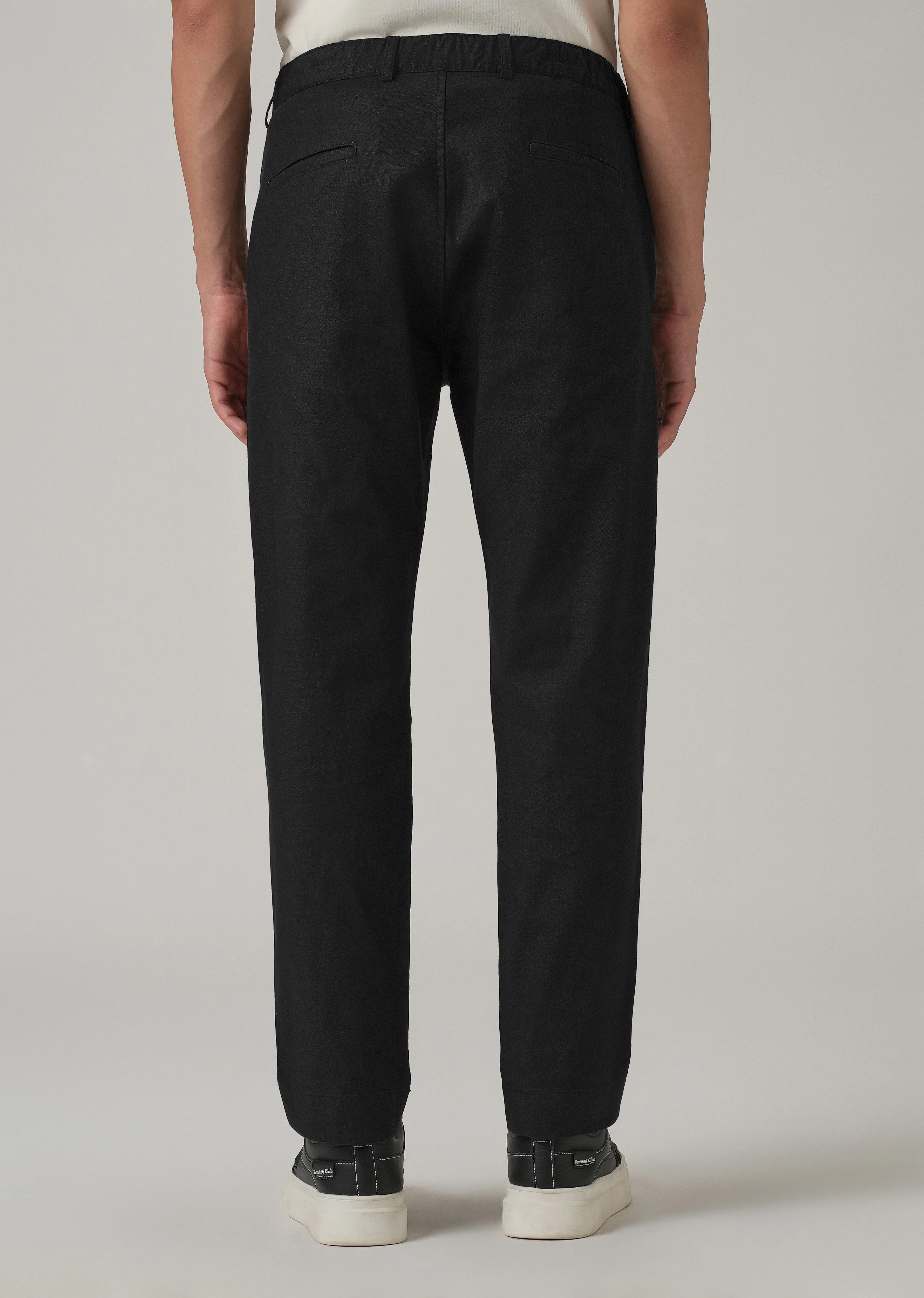 Dark Black Cotton Trouser - Image 2