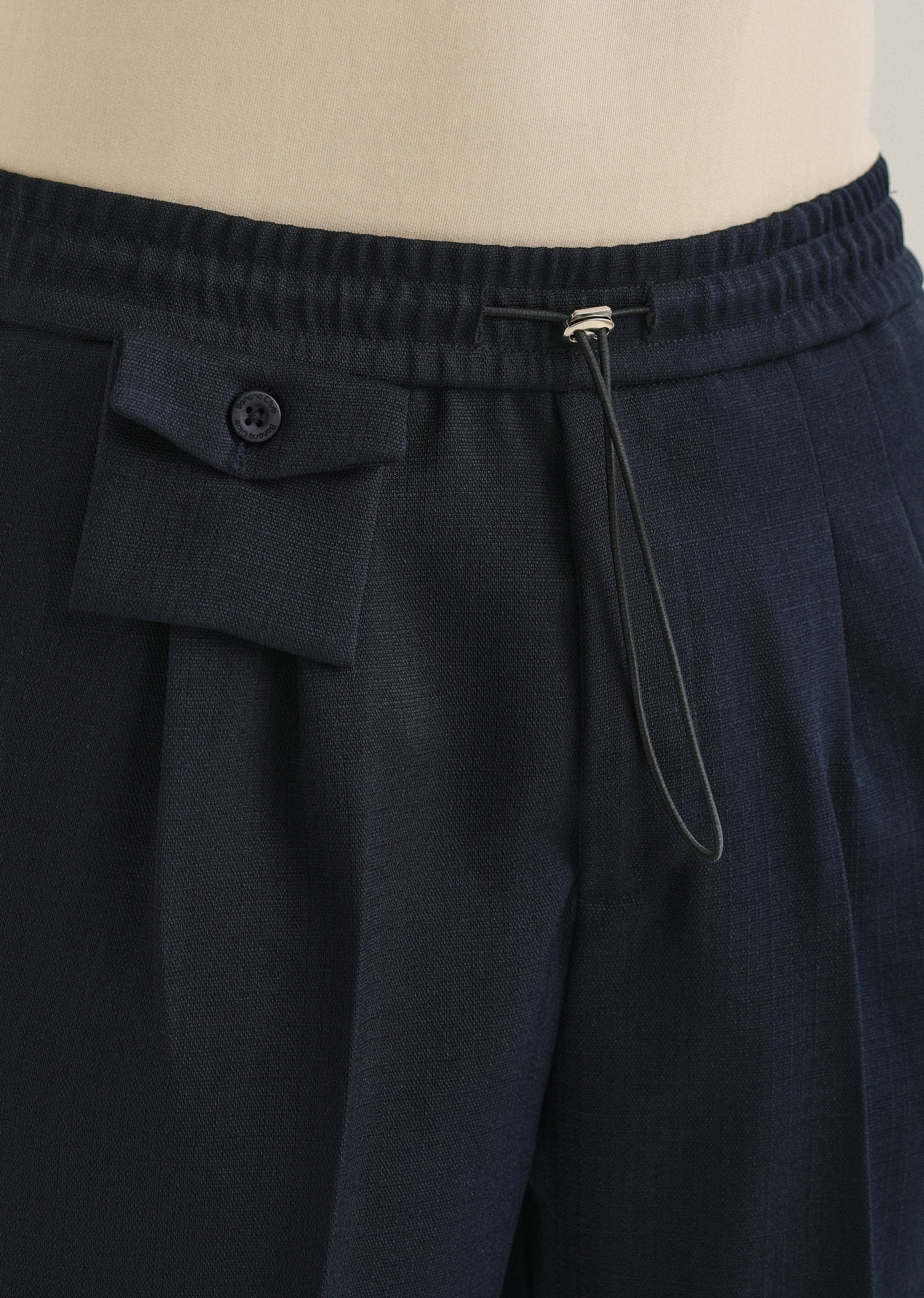 Dark Blue Pleated Korean Pant - Image 5