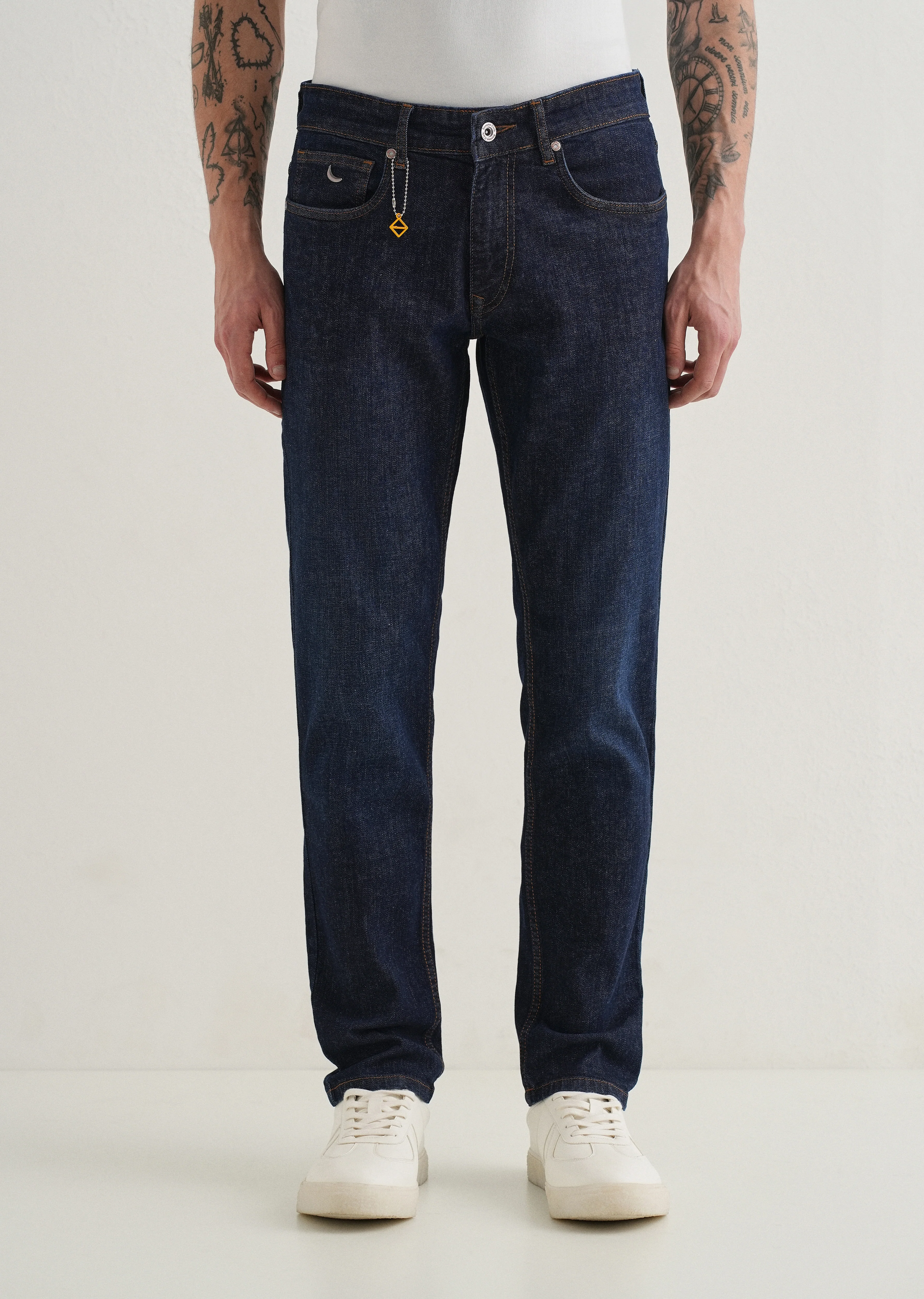 Dark Blue Slim Fit Ankle Length Jeans - Image 3