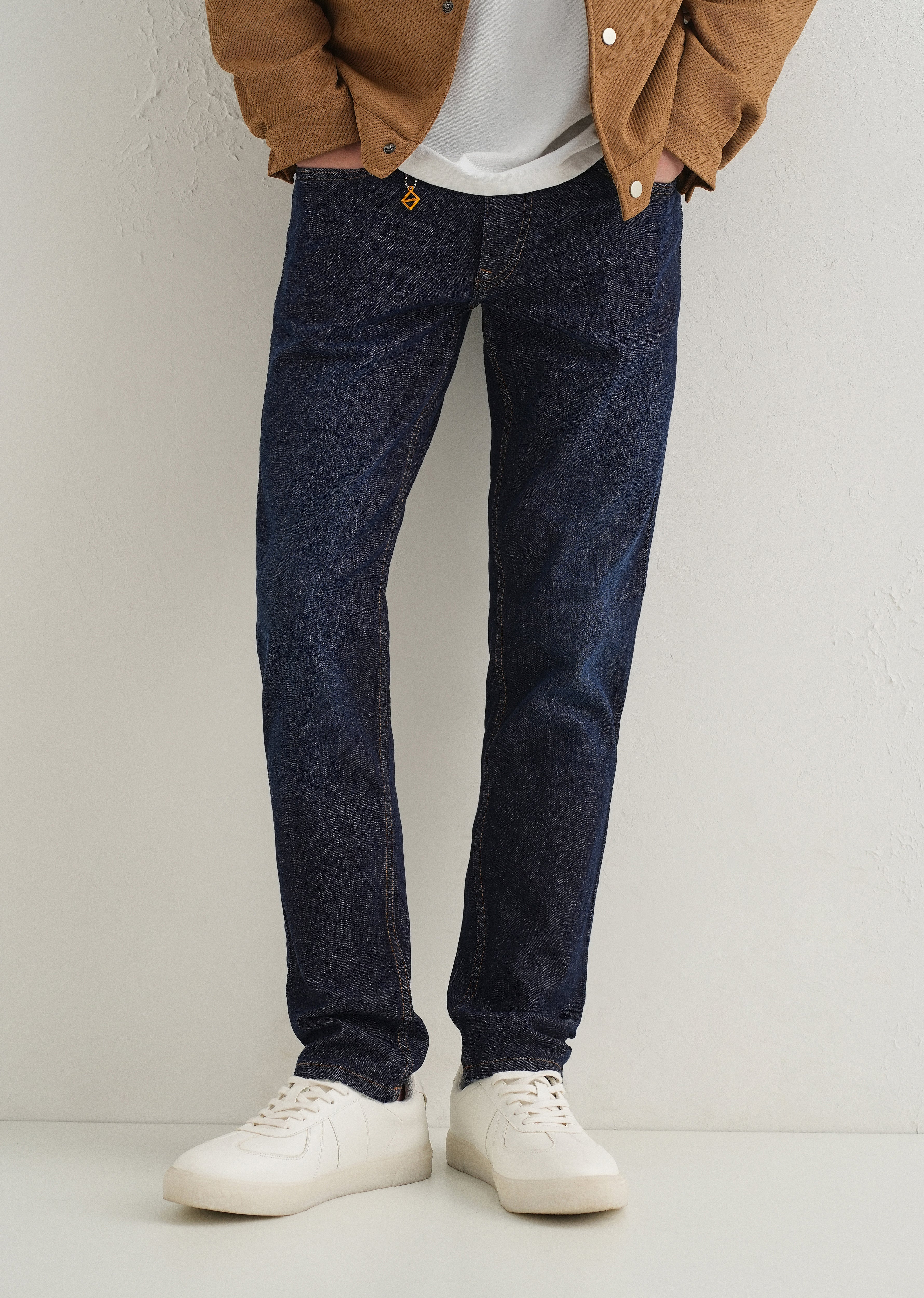Dark Blue Slim Fit Ankle Length Jeans - Image 7