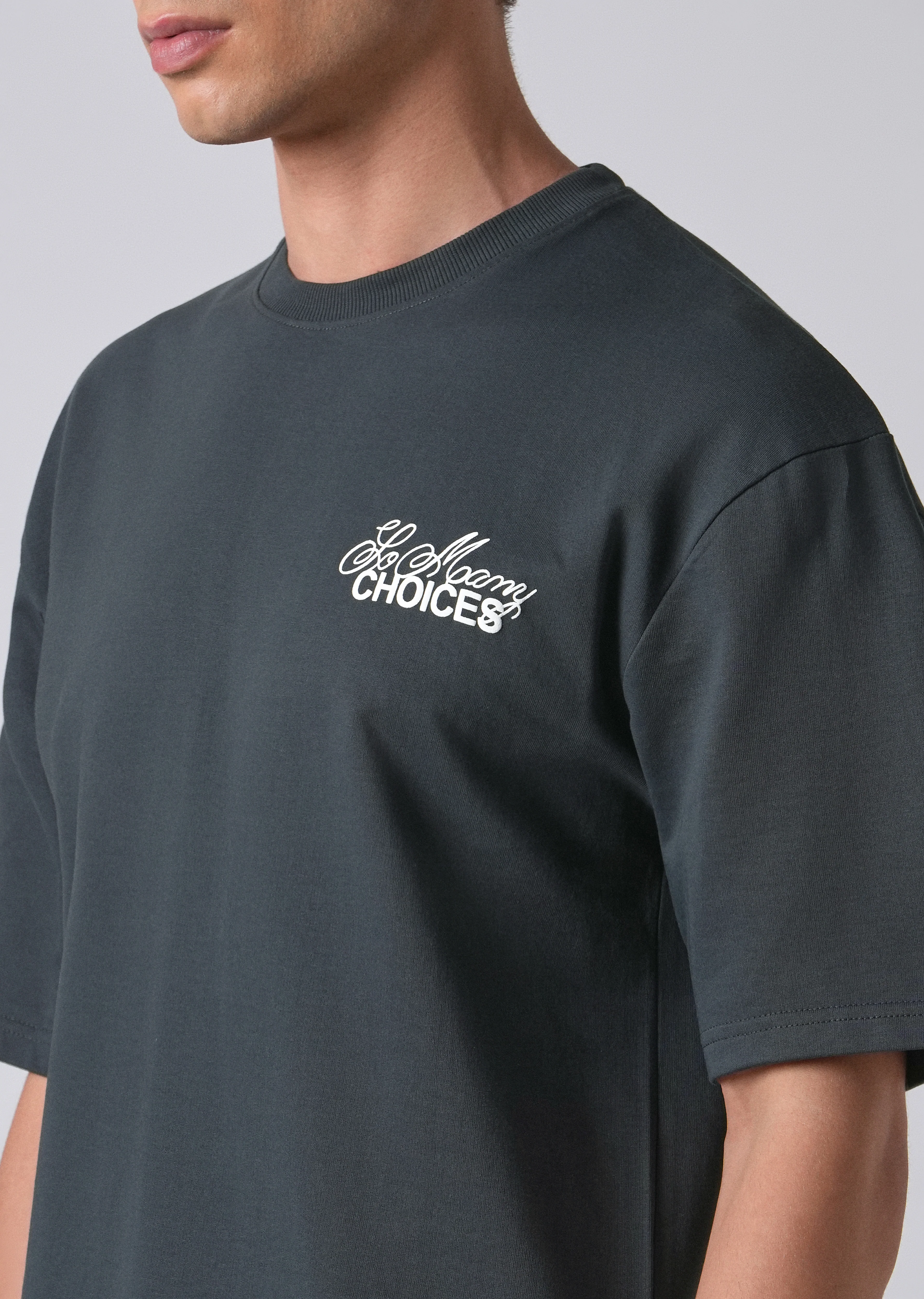 Dark Gray Oversized T-shirt - Image 2